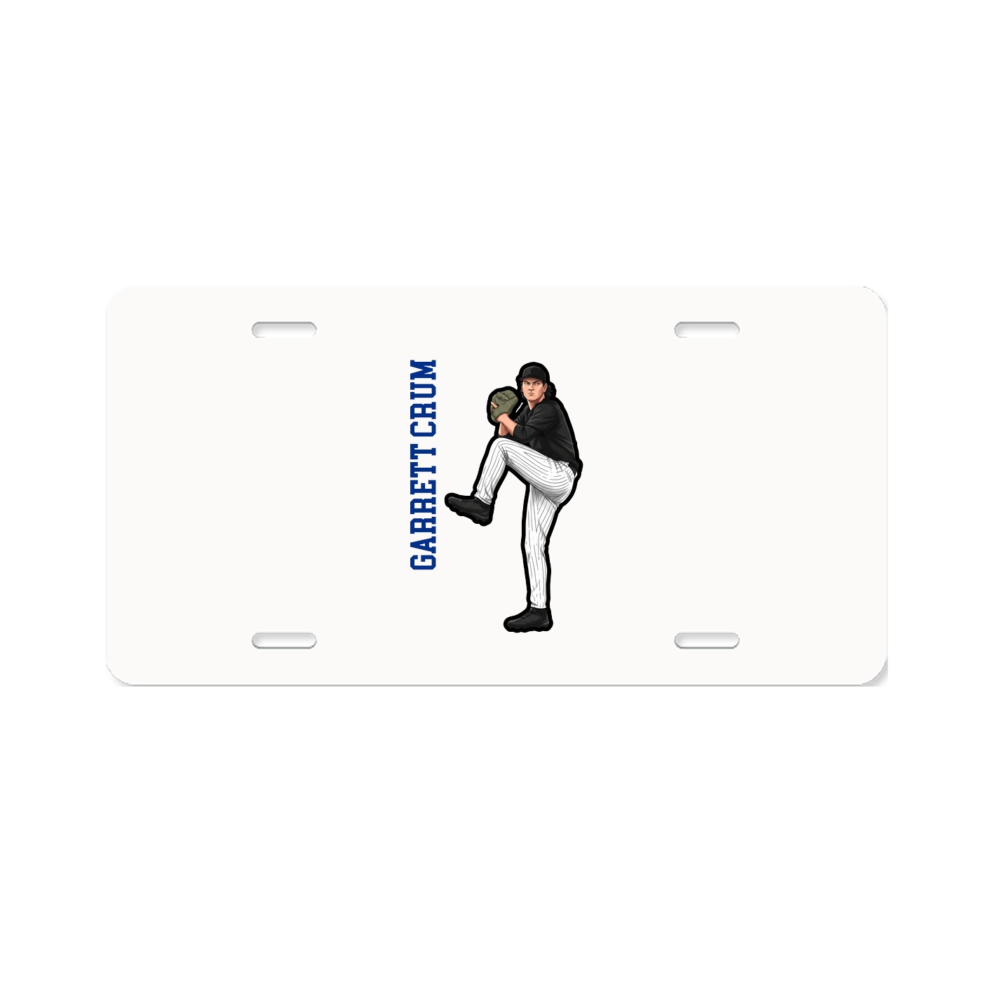 License Plate — Name Vertical in Classic