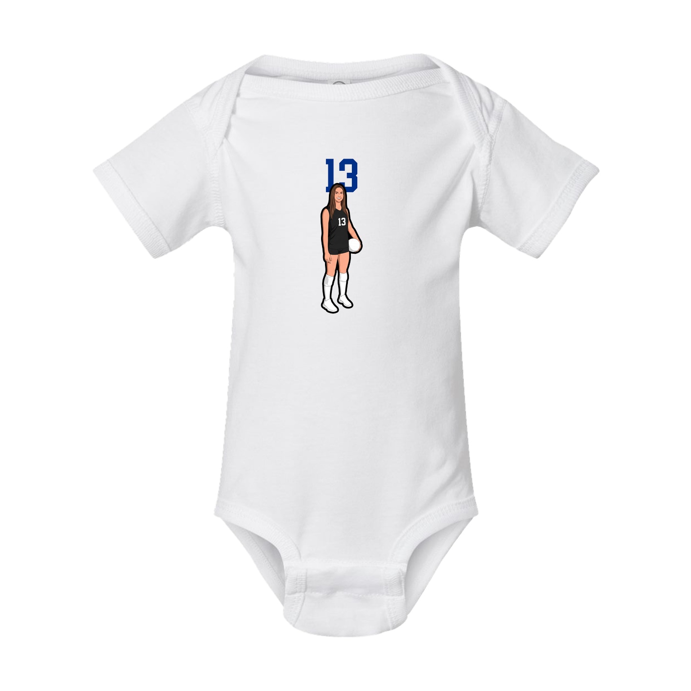 Baby Onesie — Number Top in White