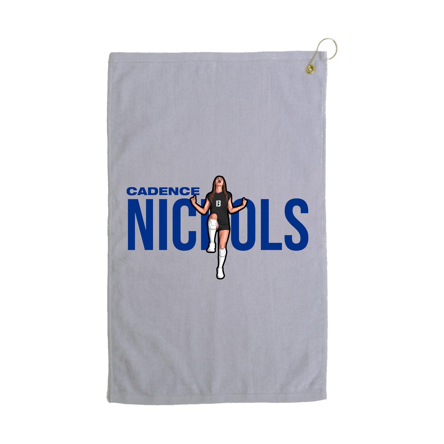 Golf Towel — Player Name in Grey