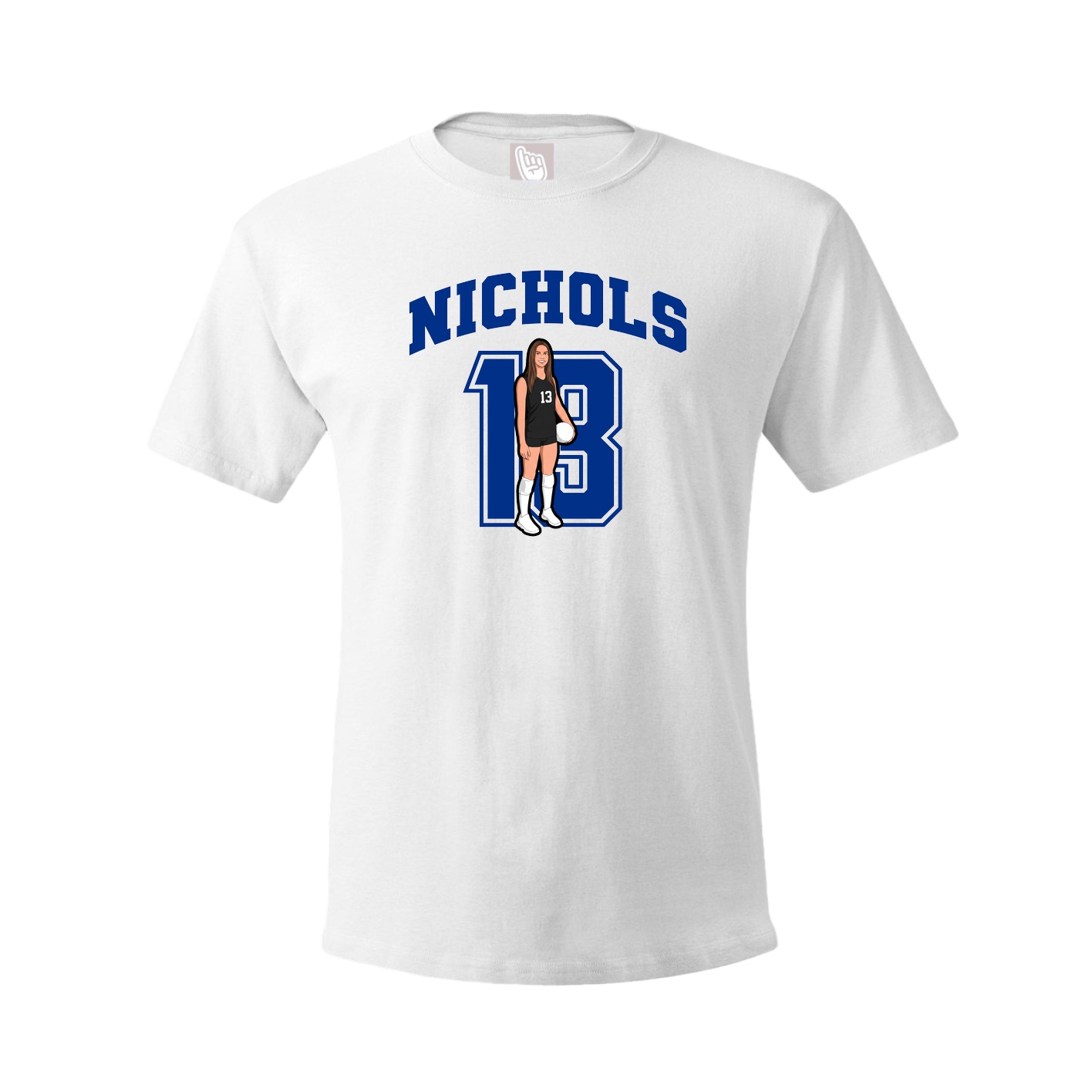 Youth Tee — Number in White