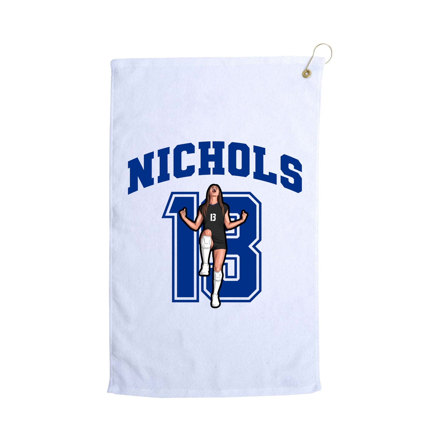 Golf Towel — Number in White