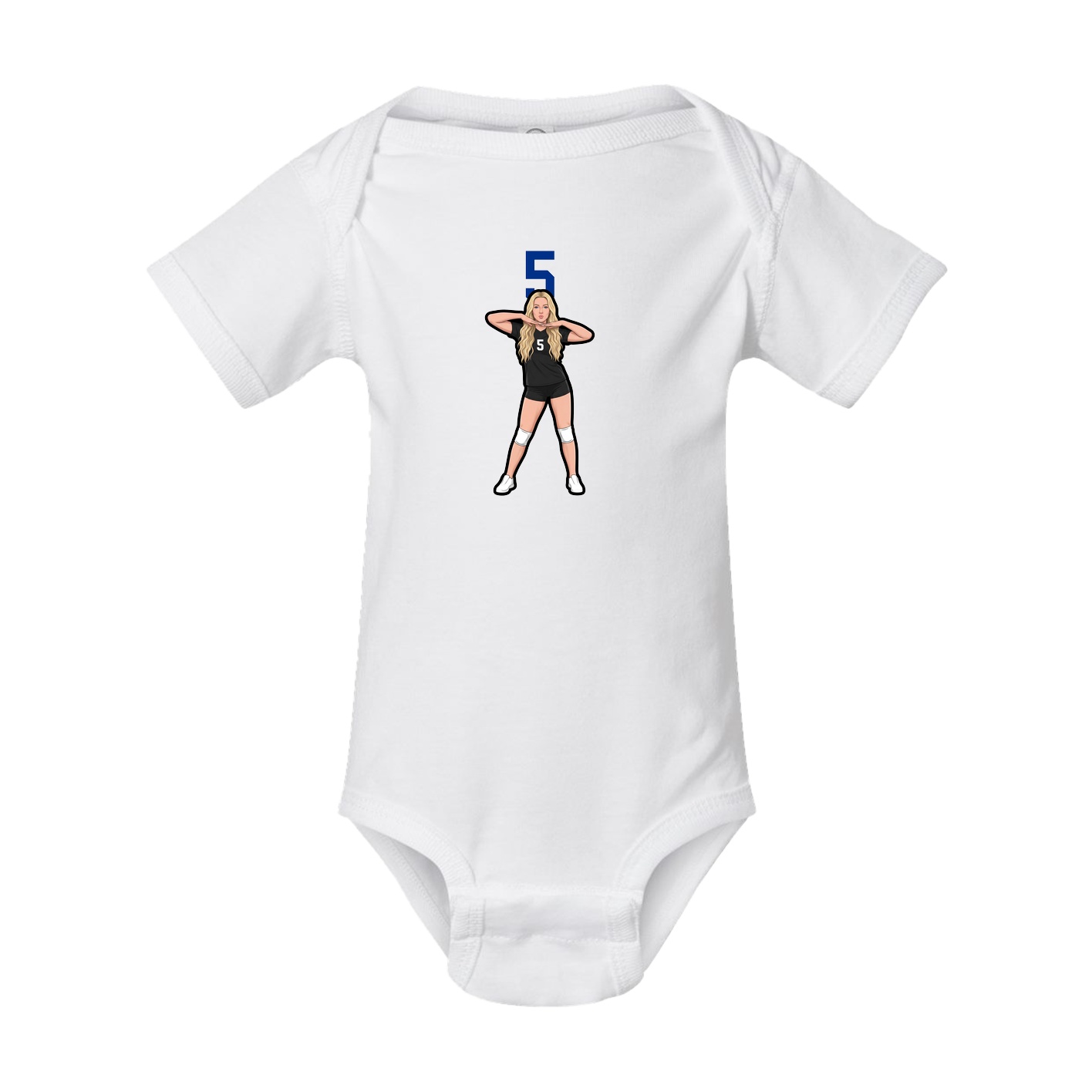 Baby Onesie — Number Top in White