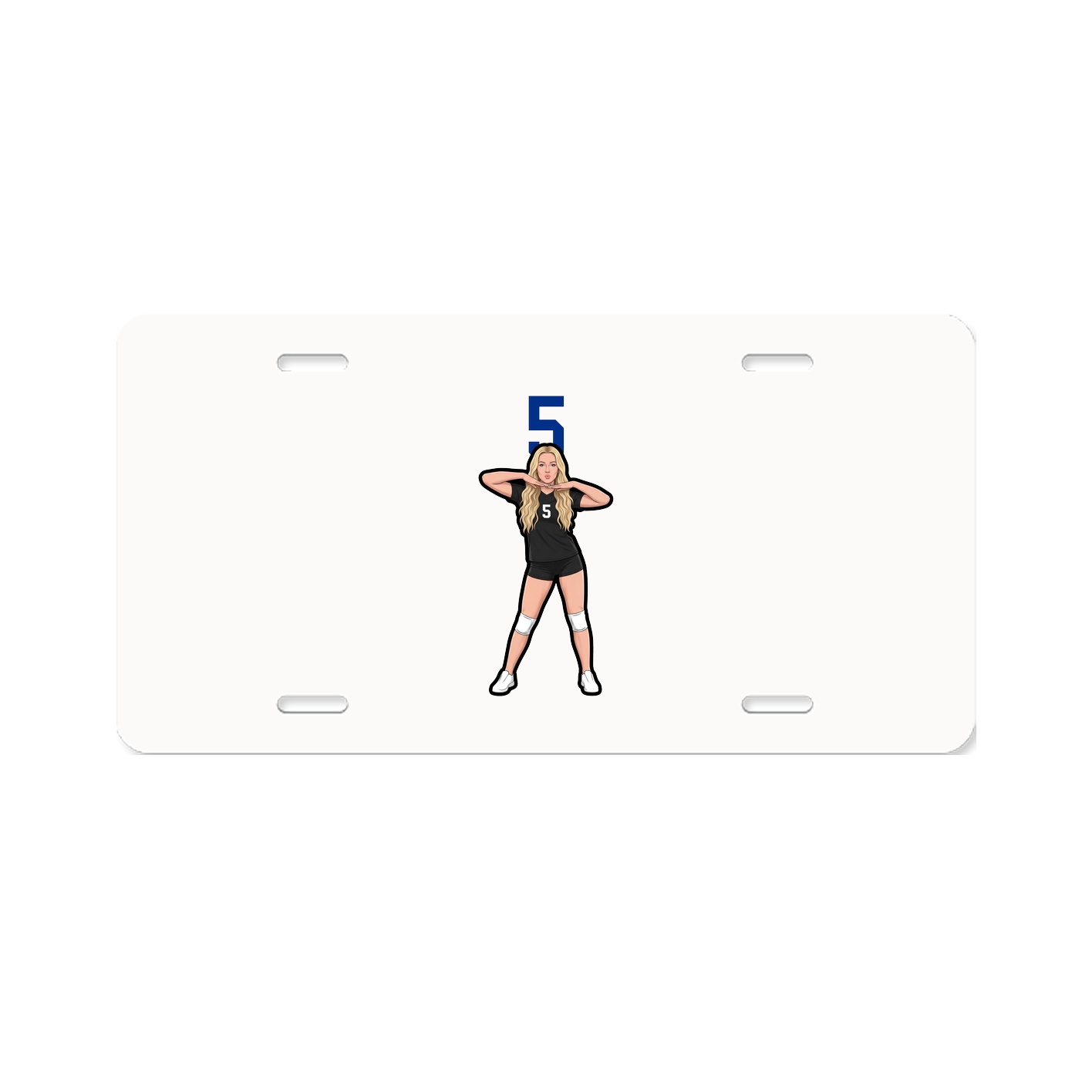 License Plate — Number Top in Classic