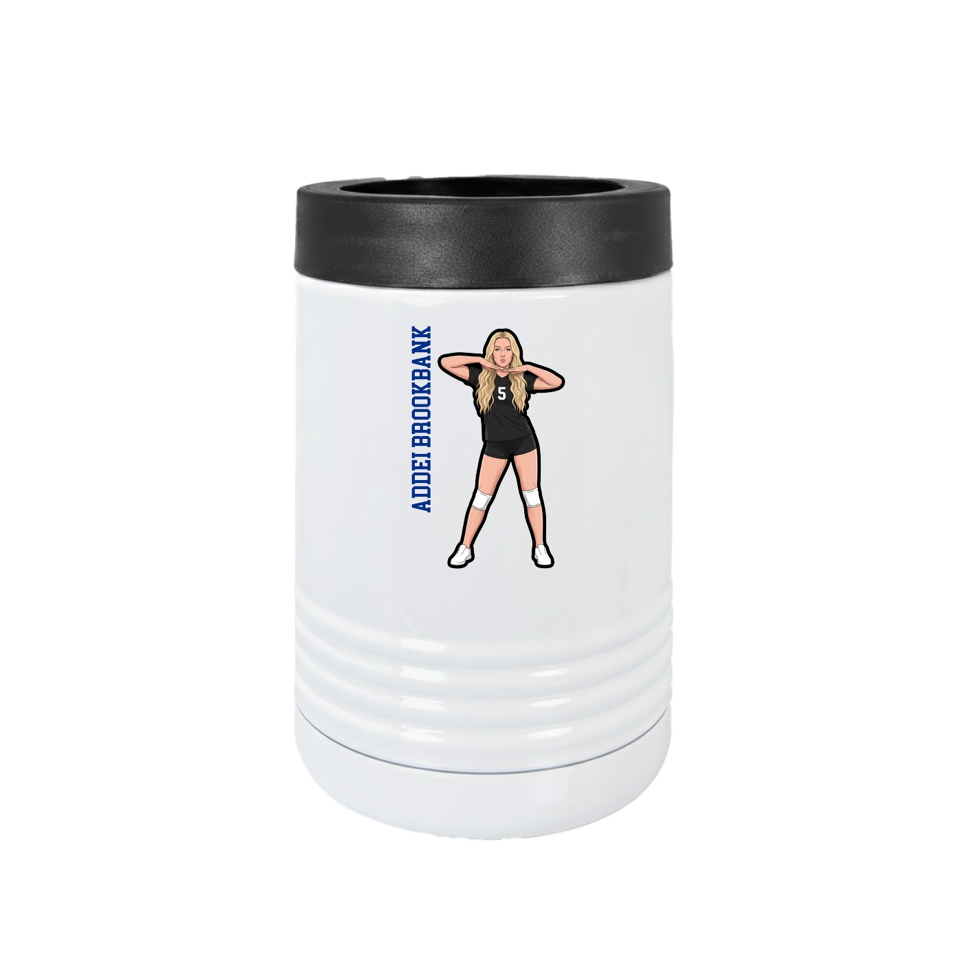 Beverage Holder — Name Vertical in White