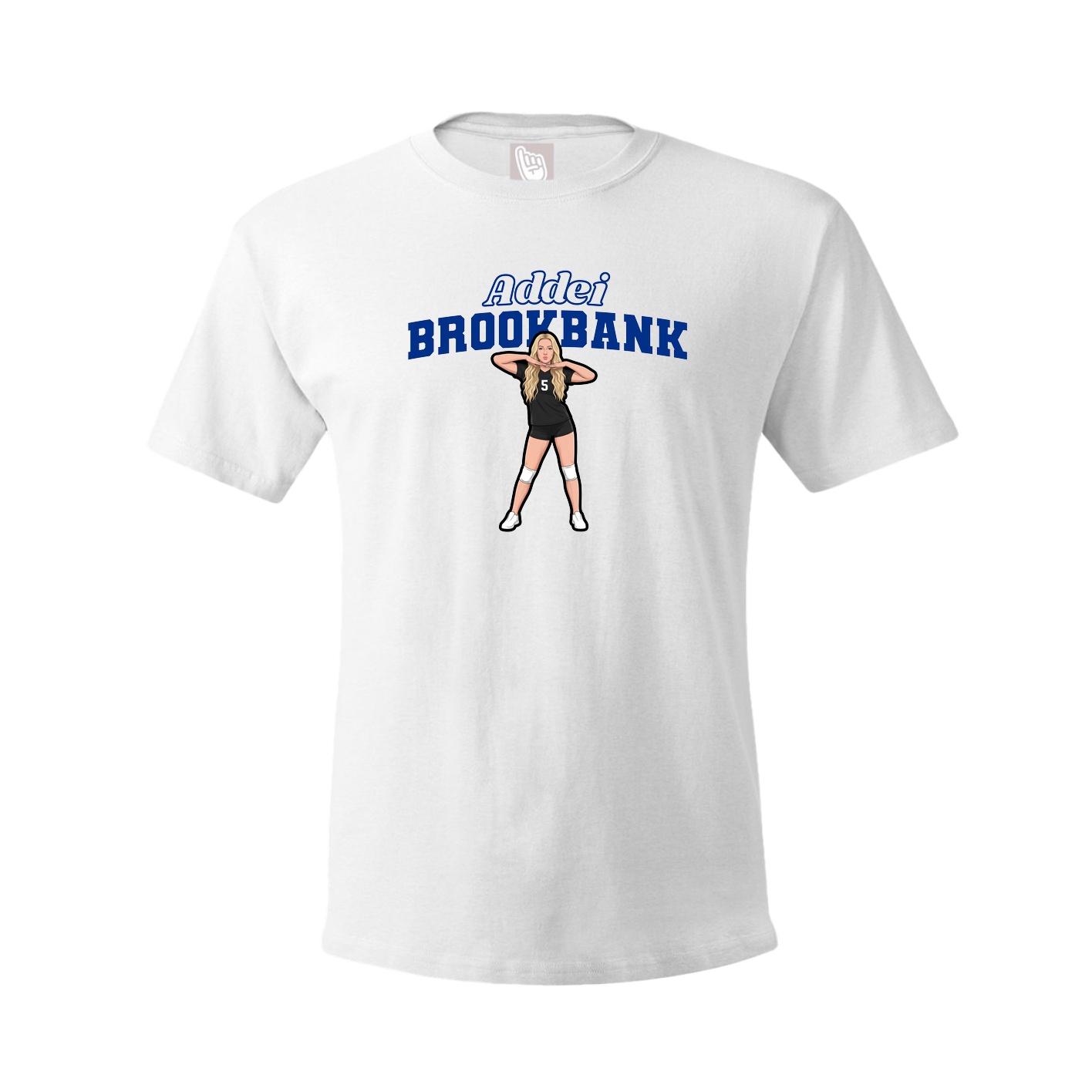 Youth Tee — Name Arch in White