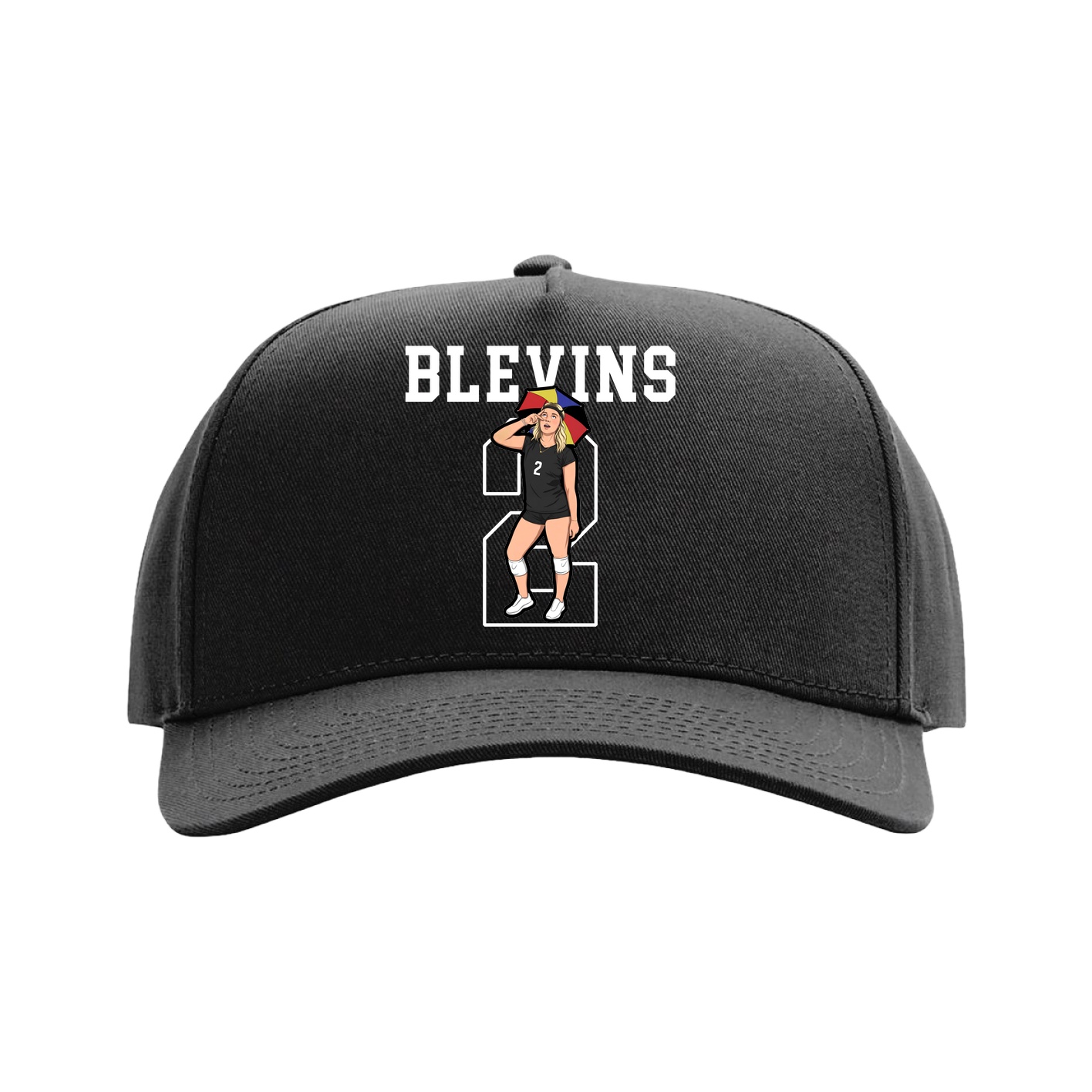 Full Fabric Five-Panel Champ Cap — Shirsey in Black