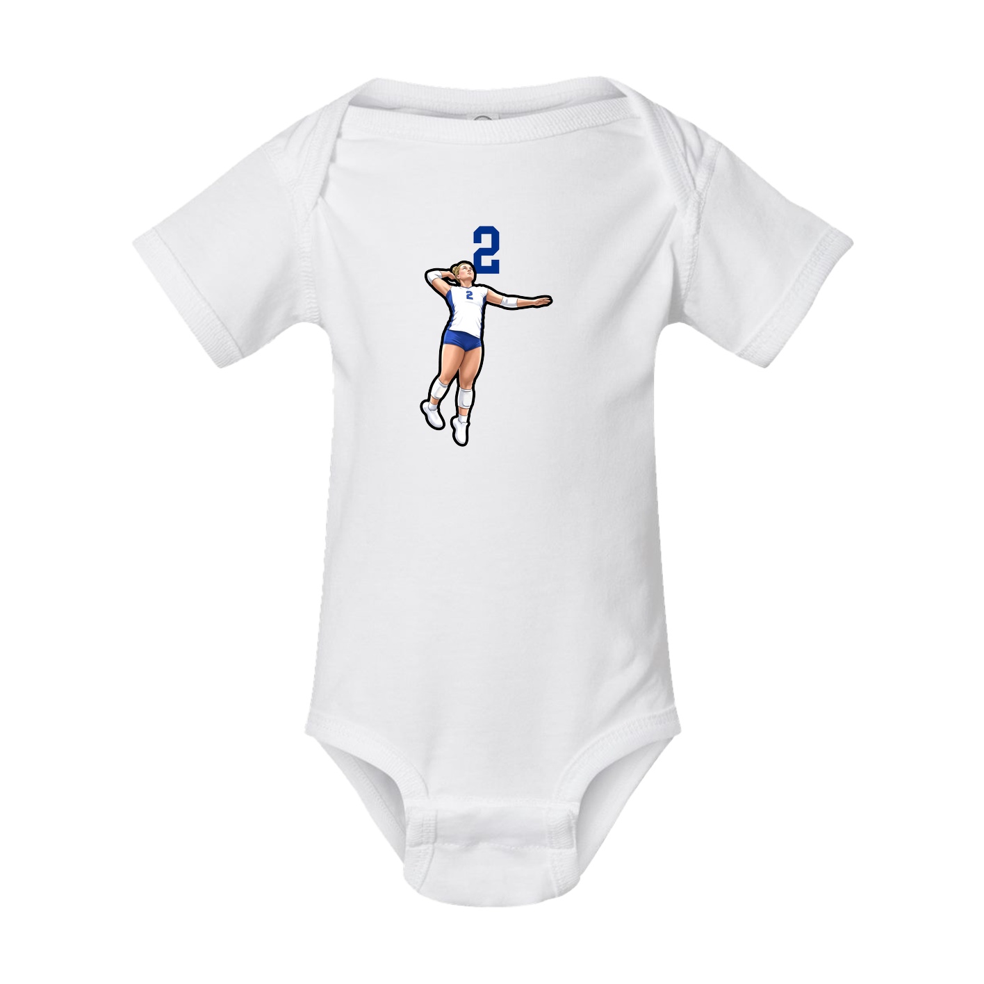 Baby Onesie — Number Top in White
