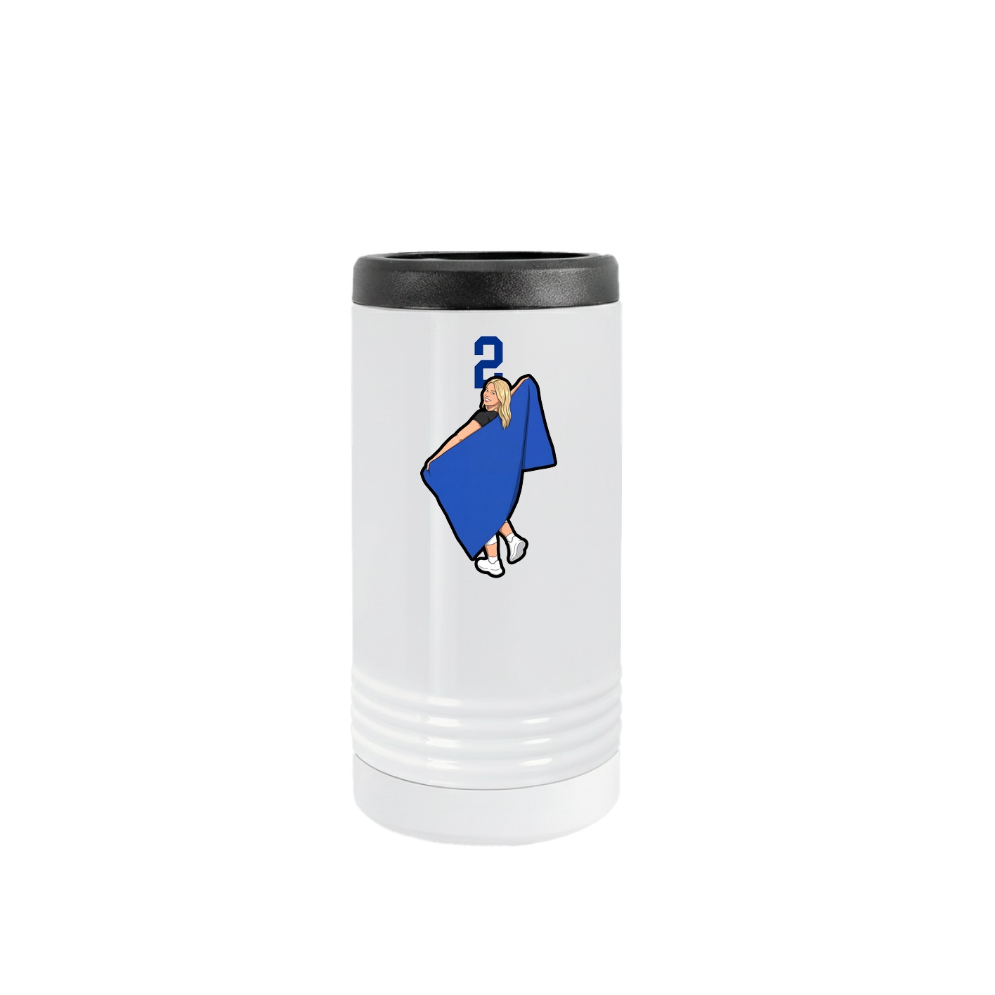 Slim Beverage Holder — Number Top in White
