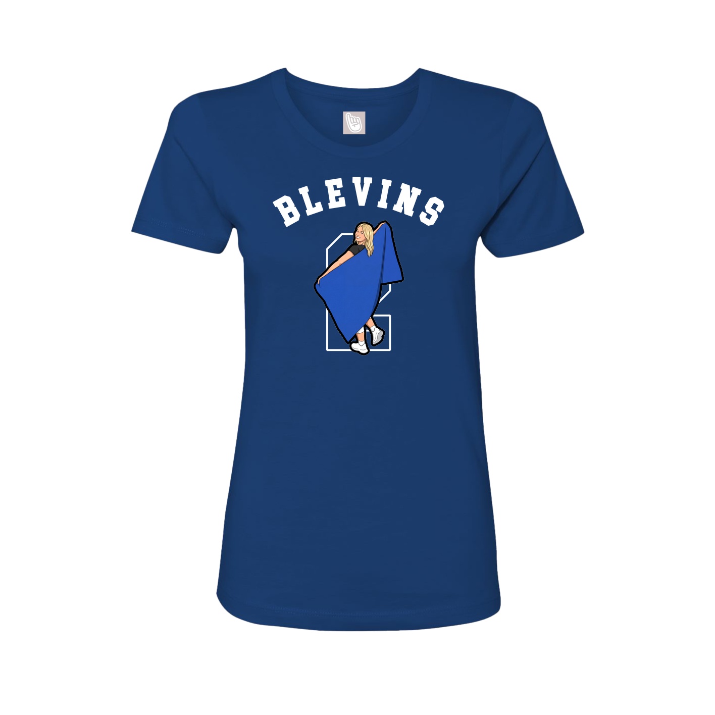 Fitted Women's Tee — Shirsey Arch in Royal