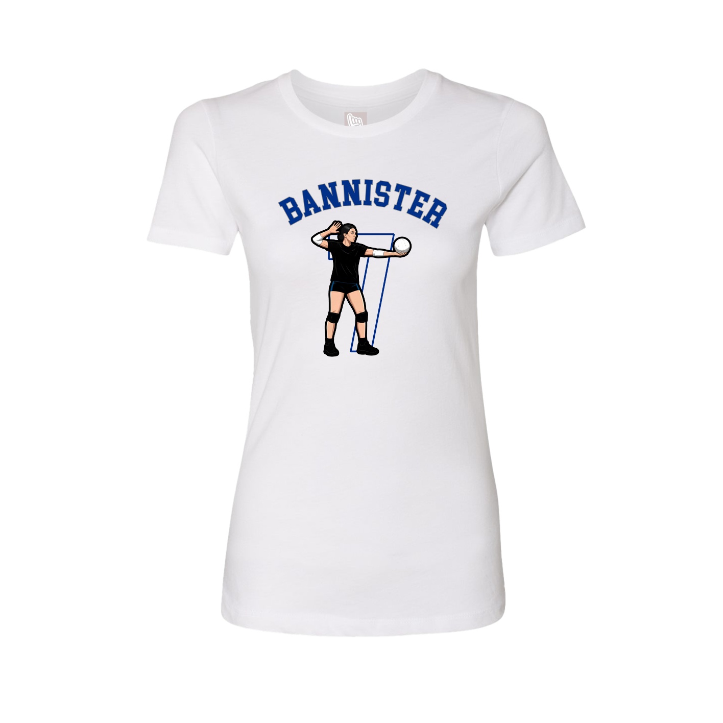Fitted Women's Tee — Shirsey Arch in White