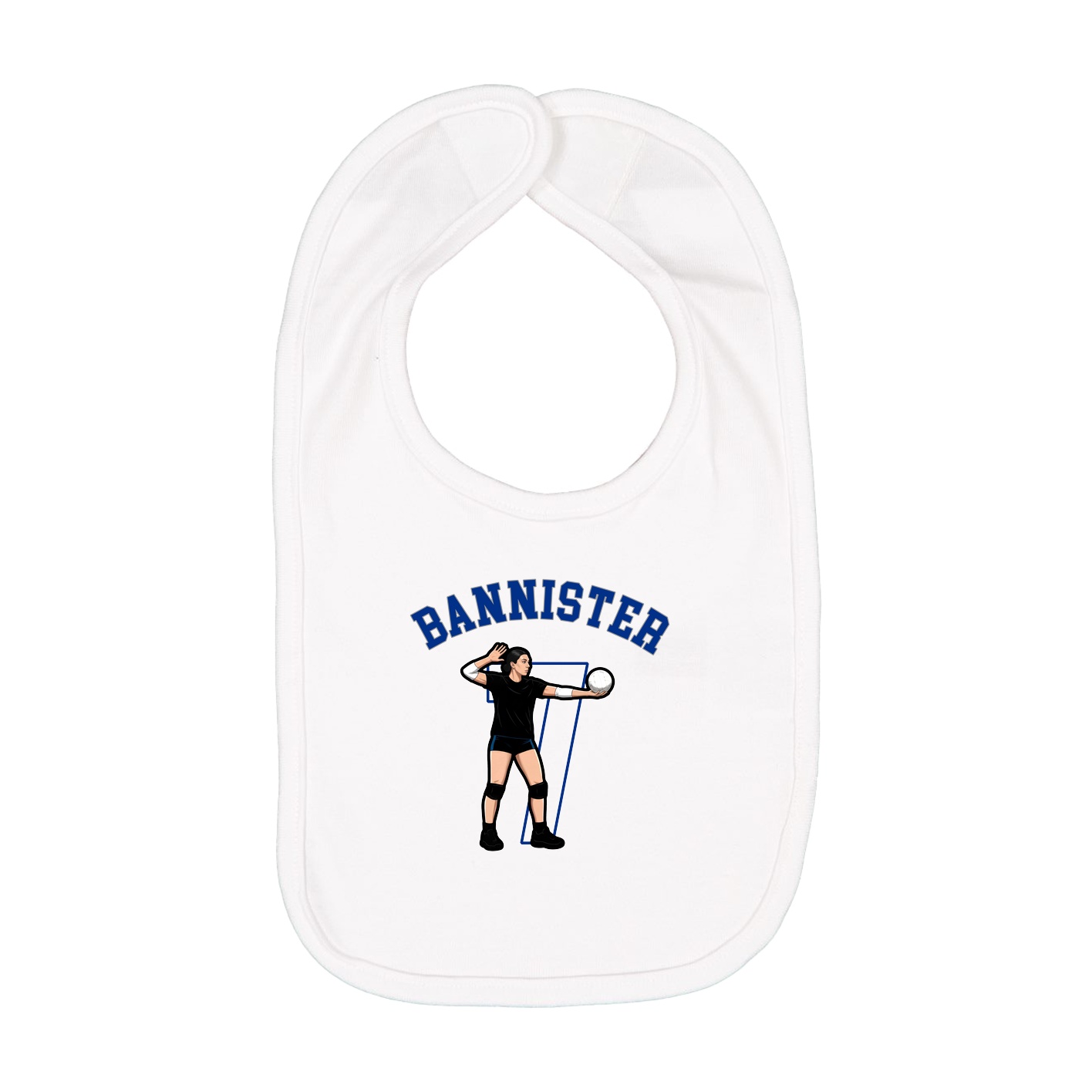 Infant Bib — Shirsey Arch in White