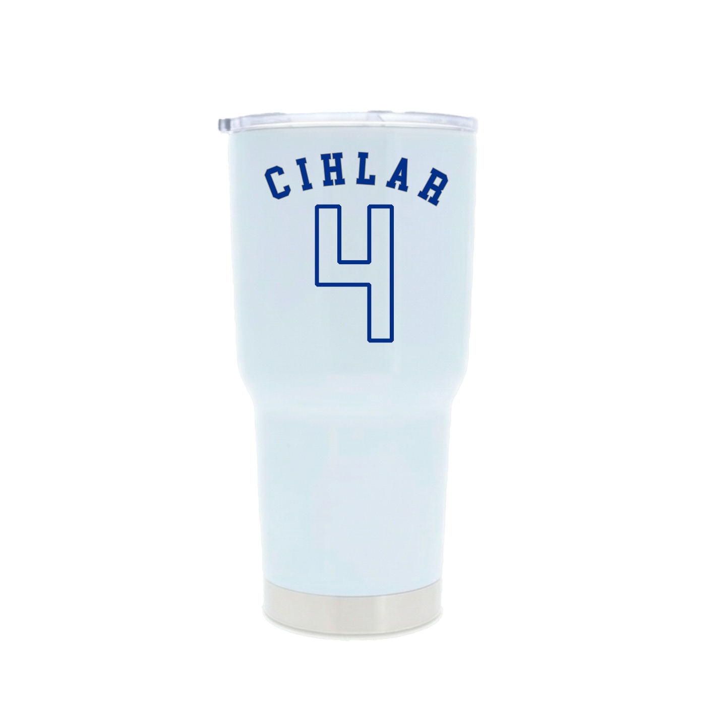 30oz Stainless Steel Tumbler — Shirsey Arch in White