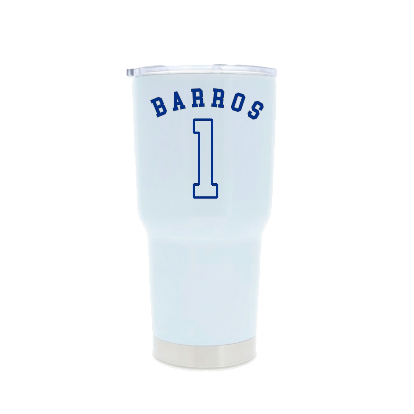 30oz Stainless Steel Tumbler — Shirsey Arch in White