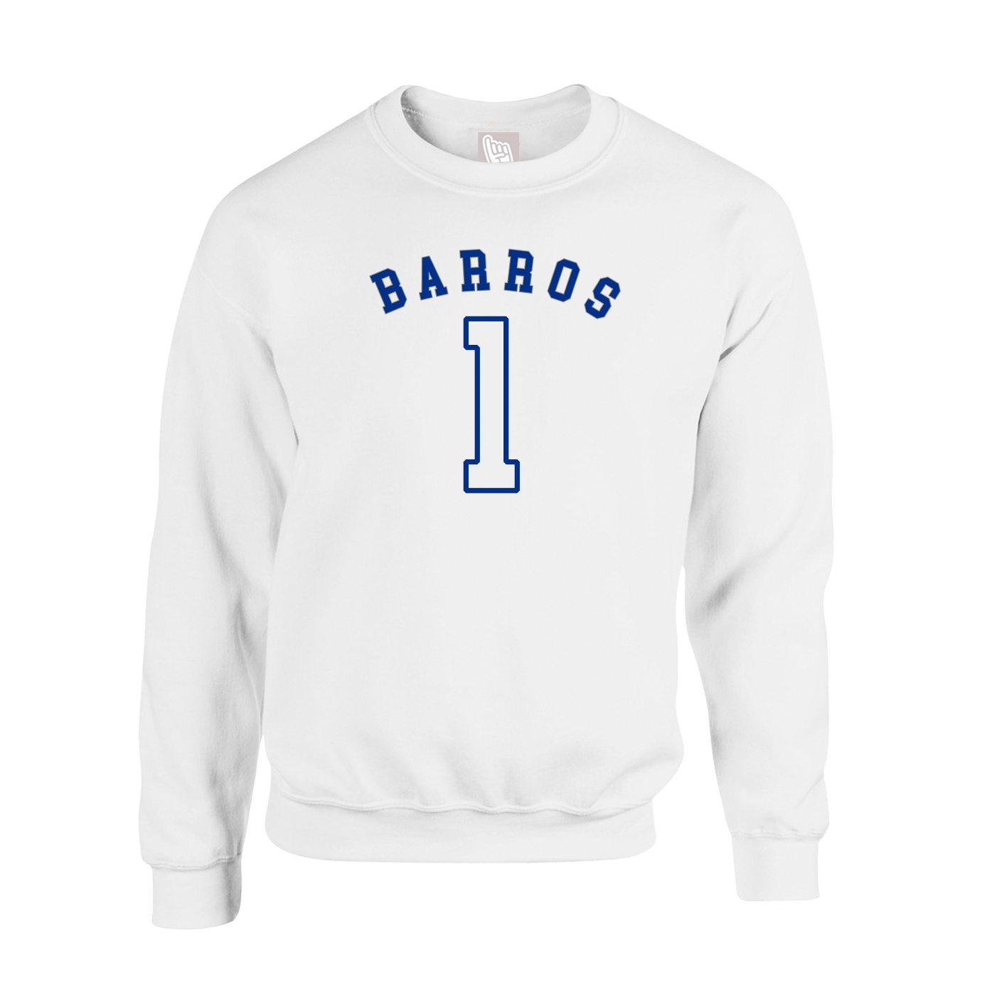 Fleece Crew — Shirsey Arch in White