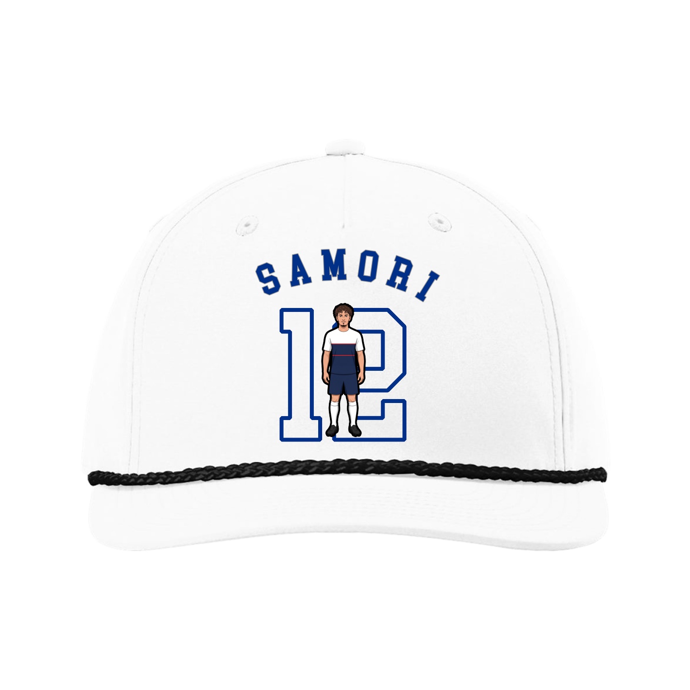 Five-Panel Classic Rope Cap — Shirsey Arch in White