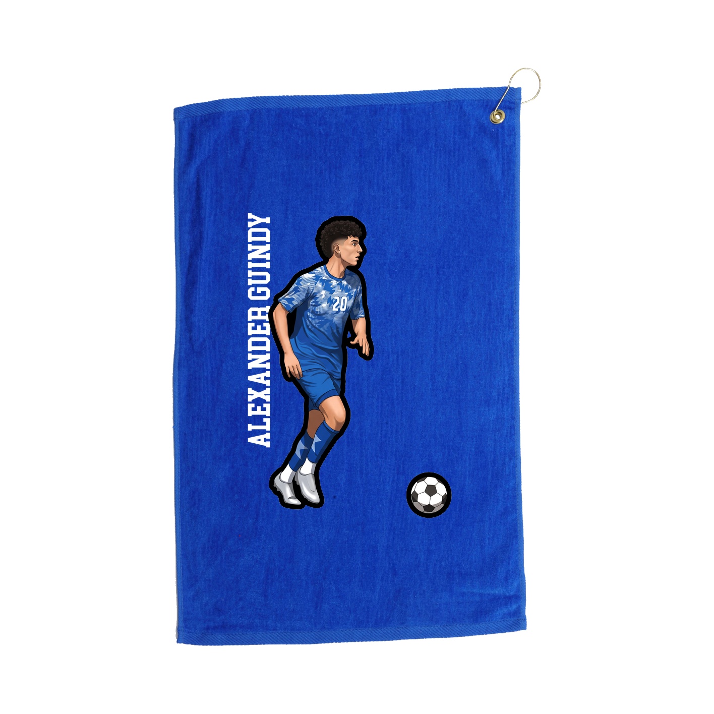 Golf Towel — Name Vertical in Royal