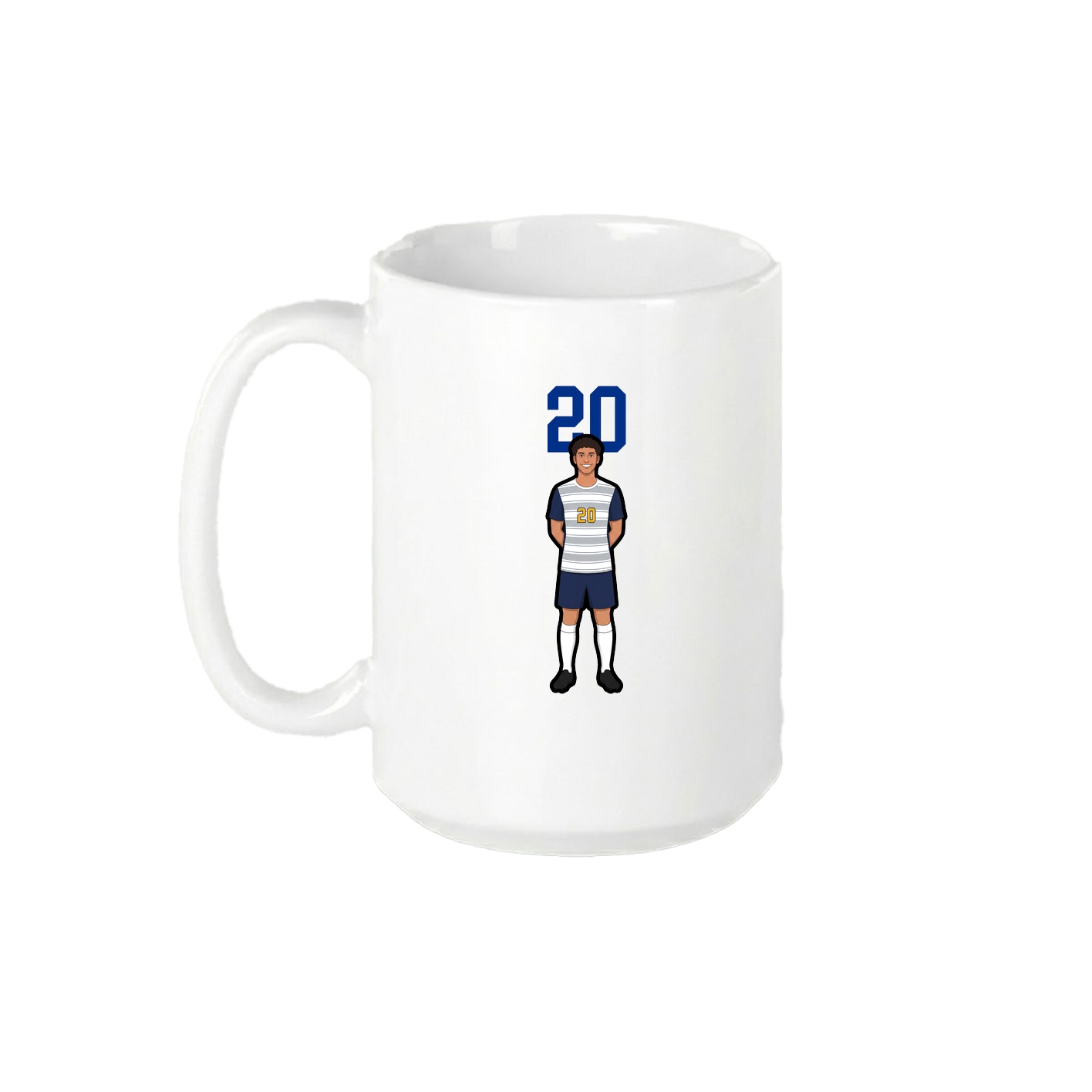15oz Coffee Mug — Number Top in White