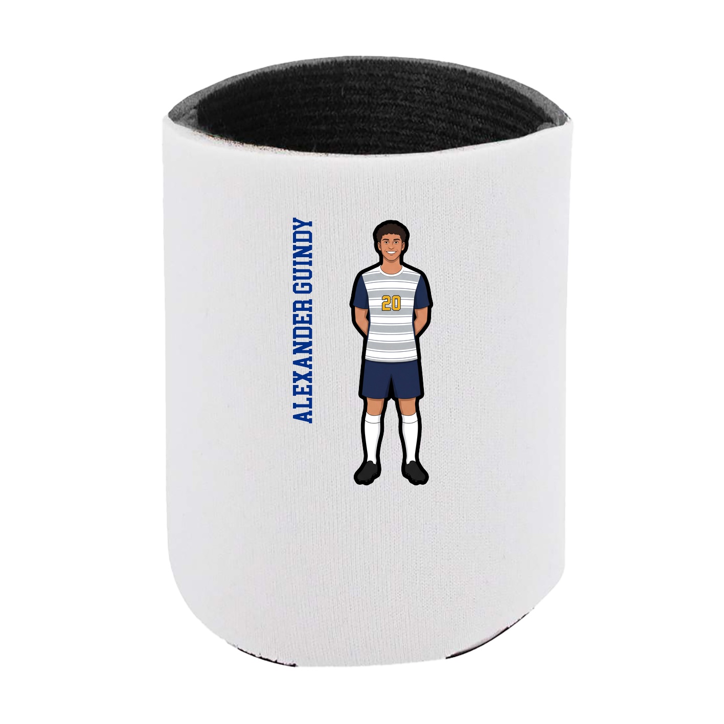 Can Holder — Name Vertical in White