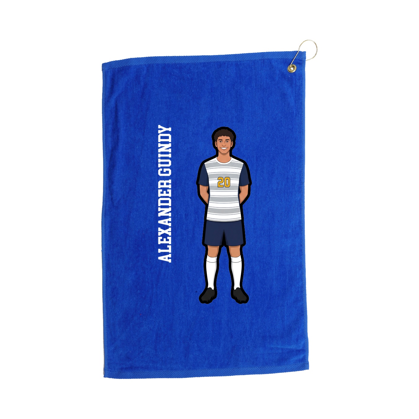 Golf Towel — Name Vertical in Royal