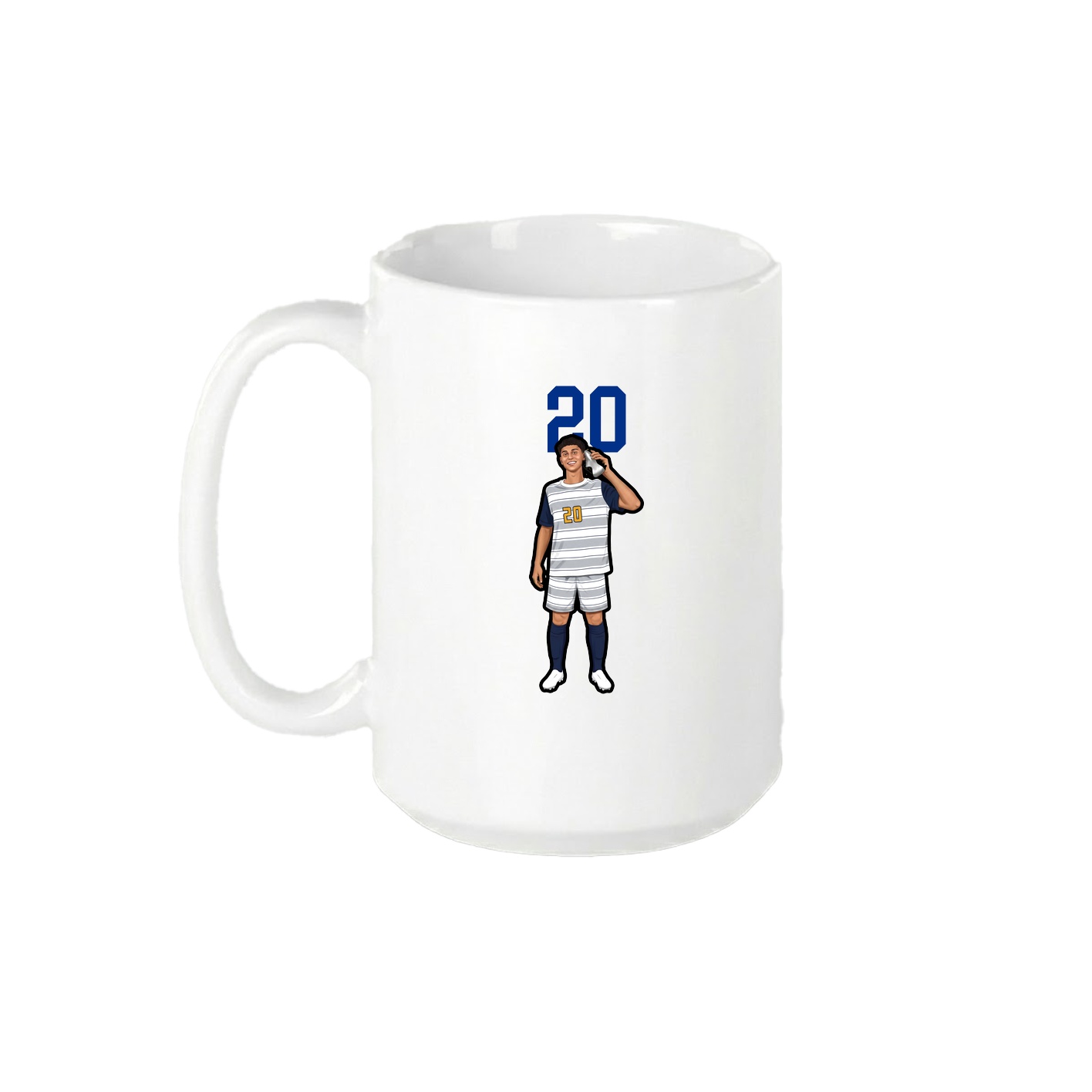 15oz Coffee Mug — Number Top in White