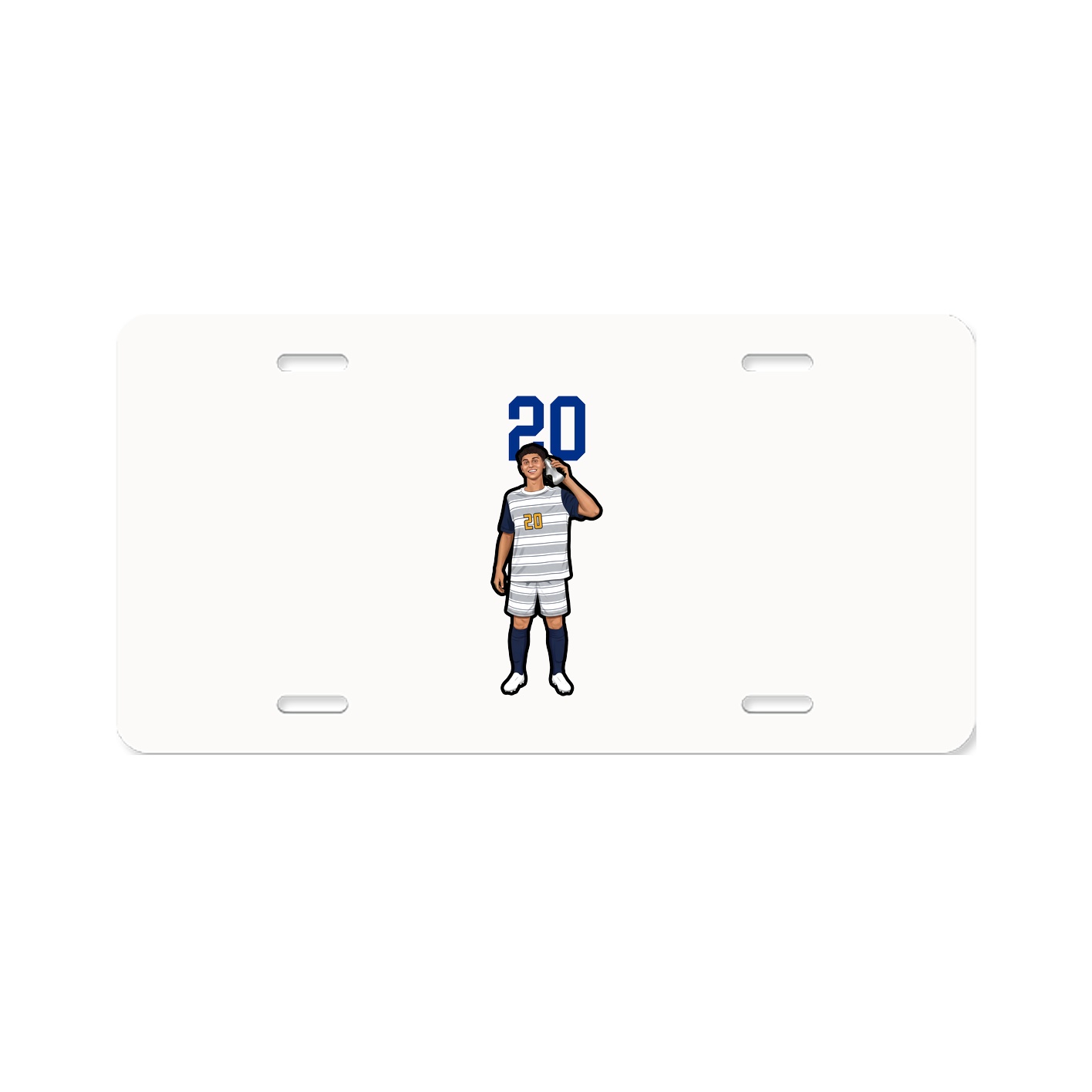 License Plate — Number Top in Classic