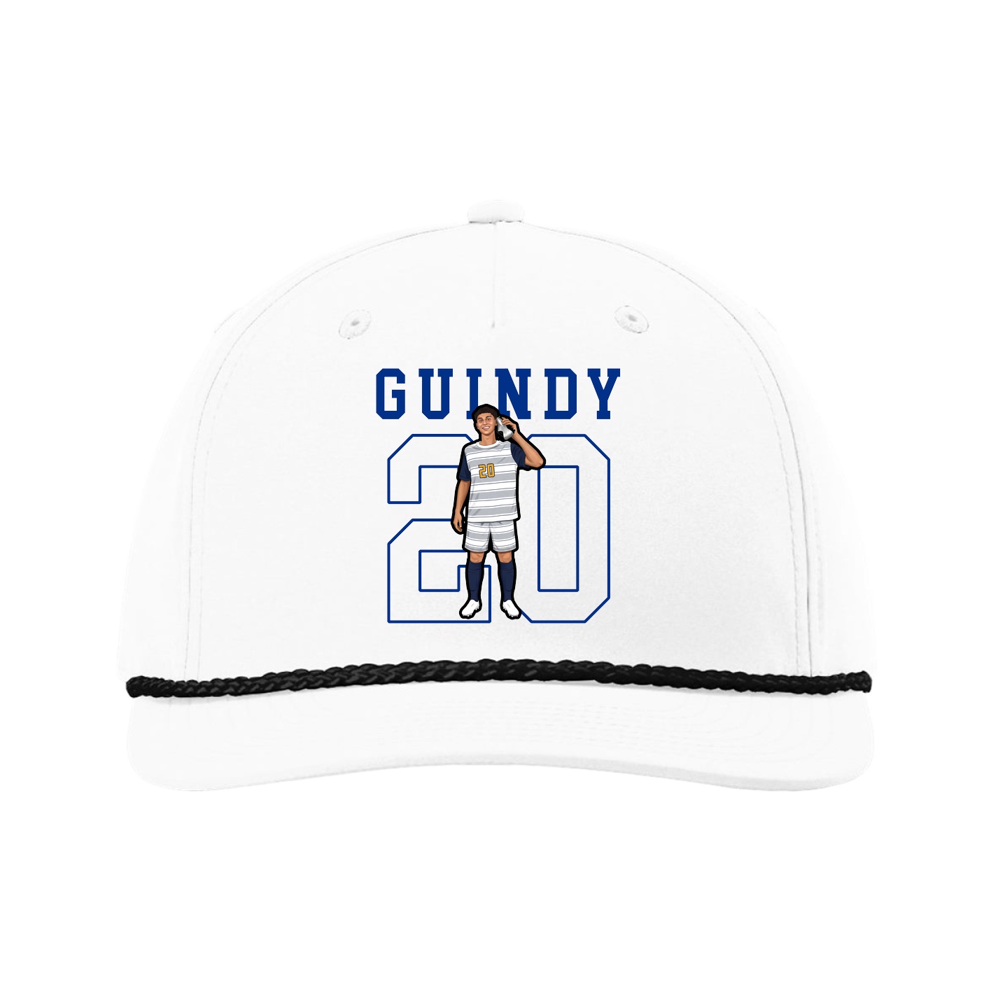 Five-Panel Classic Rope Cap — Shirsey in White