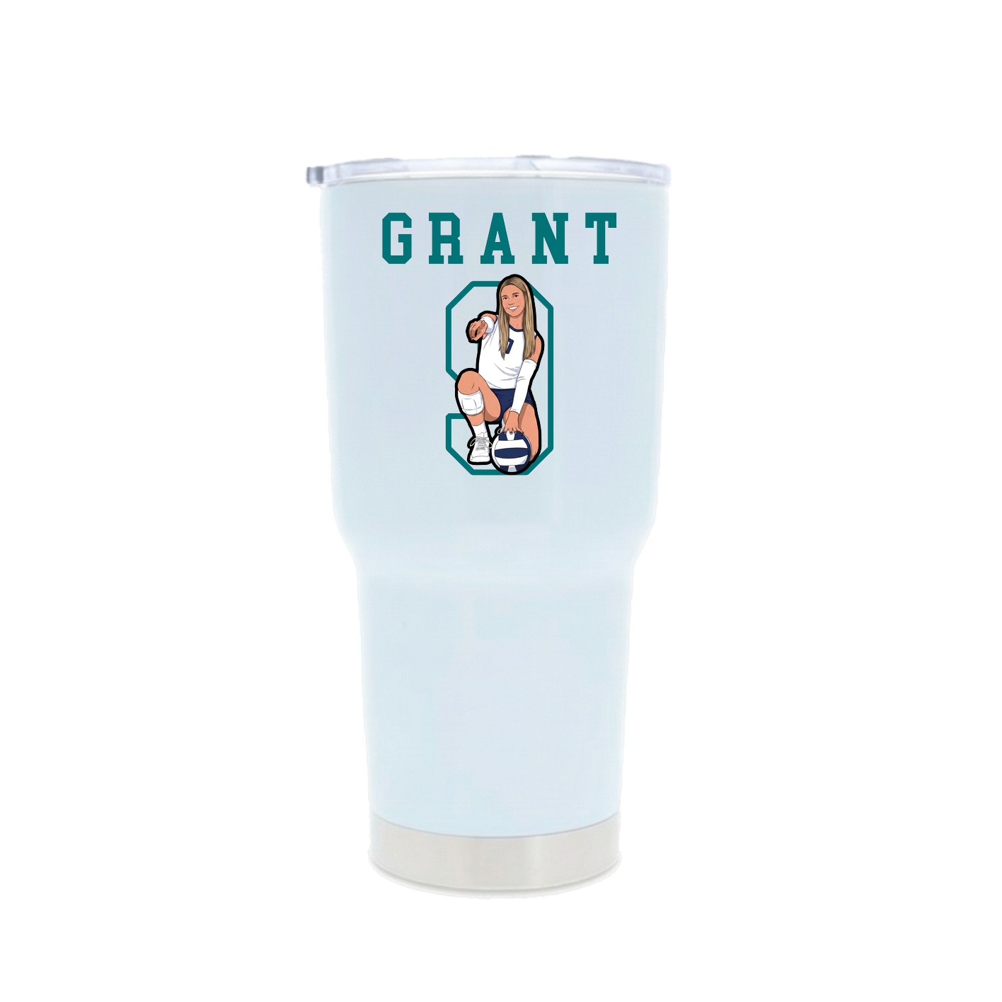 30oz Stainless Steel Tumbler — Shirsey in White