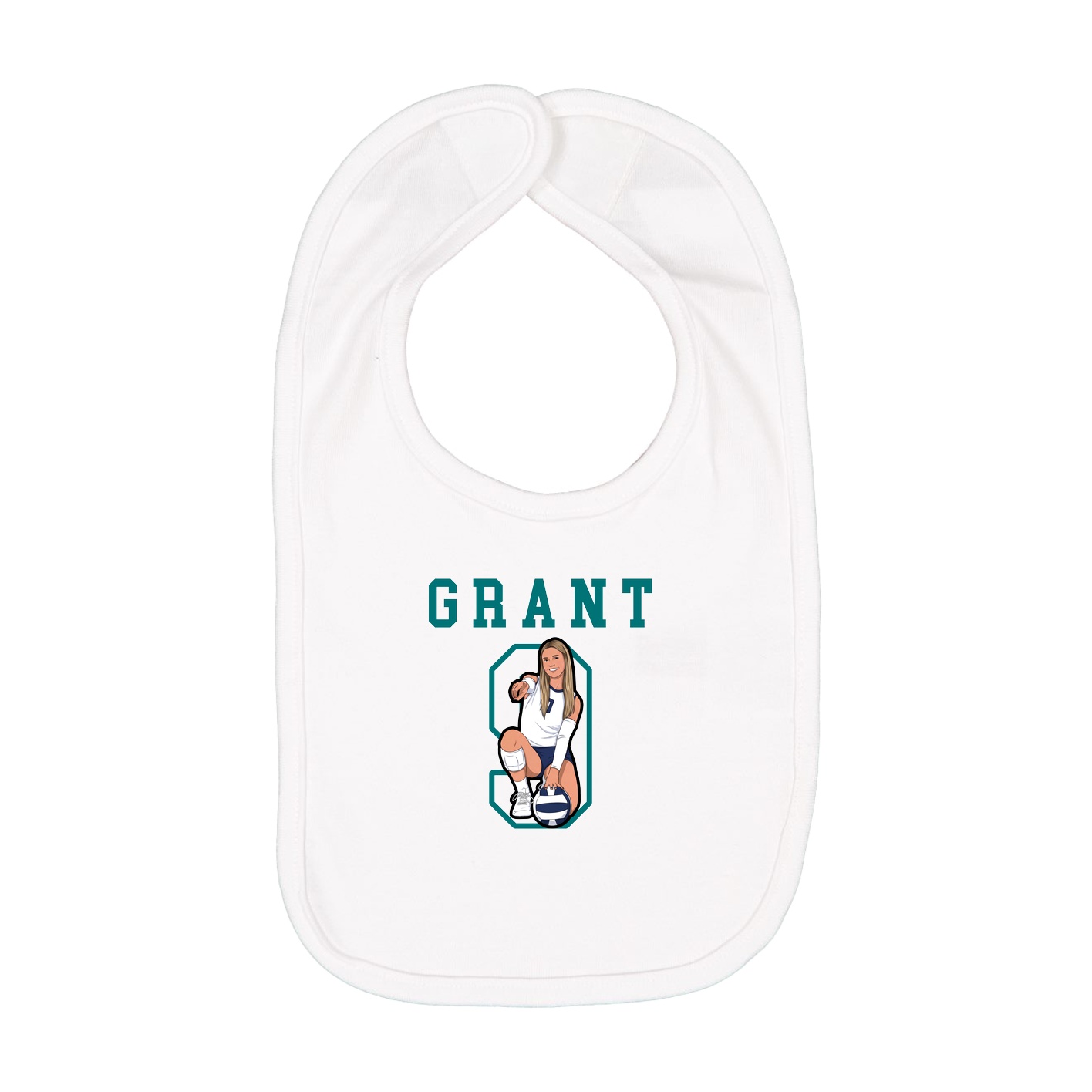 Infant Bib — Shirsey in White