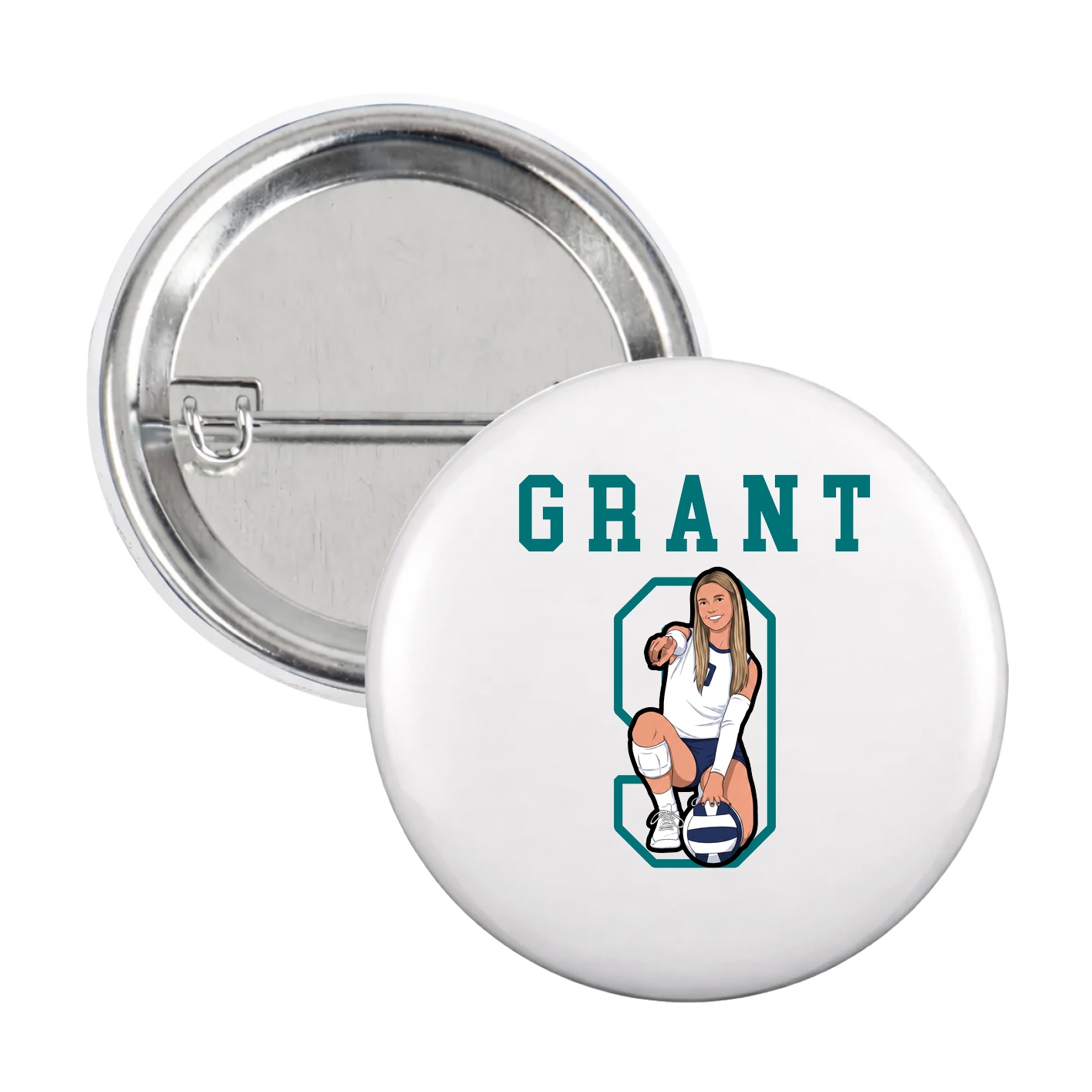 Game Day Button — Shirsey in White