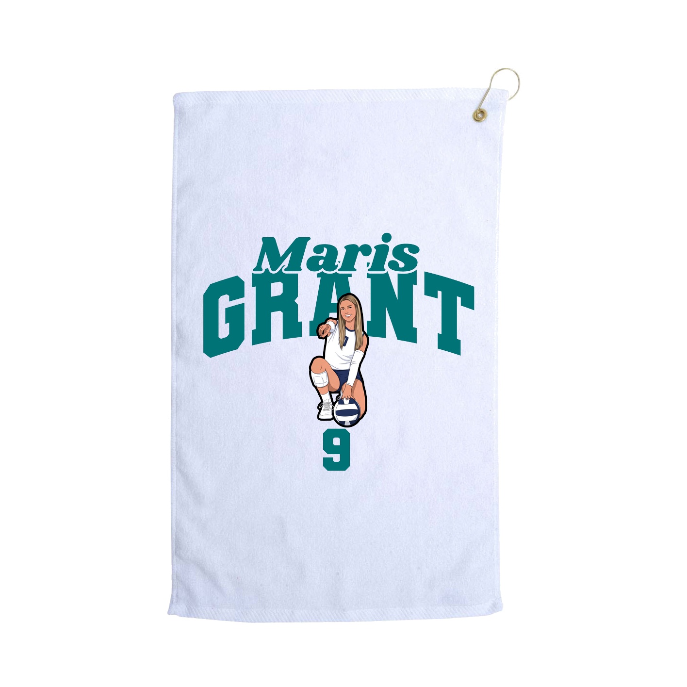 Golf Towel — Signature Arch in White