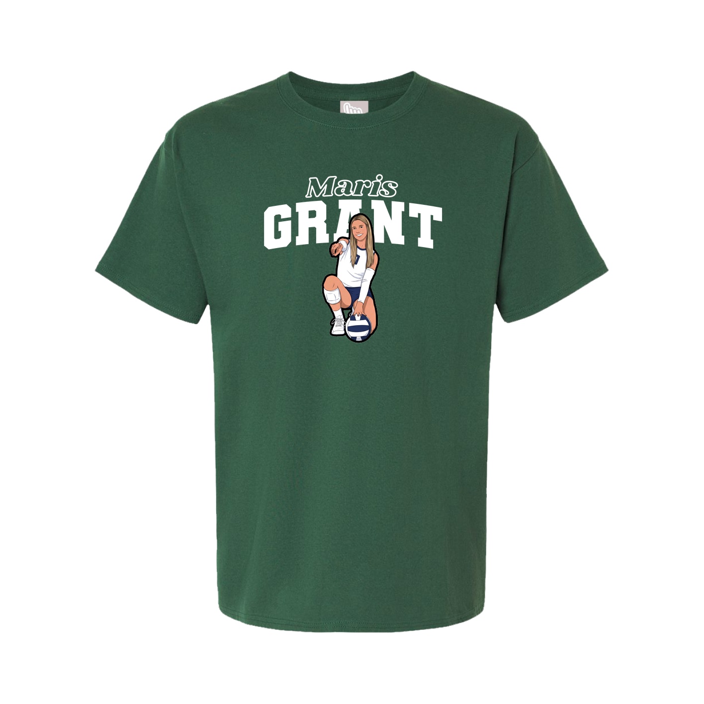 Youth Tee — Name Arch in Green
