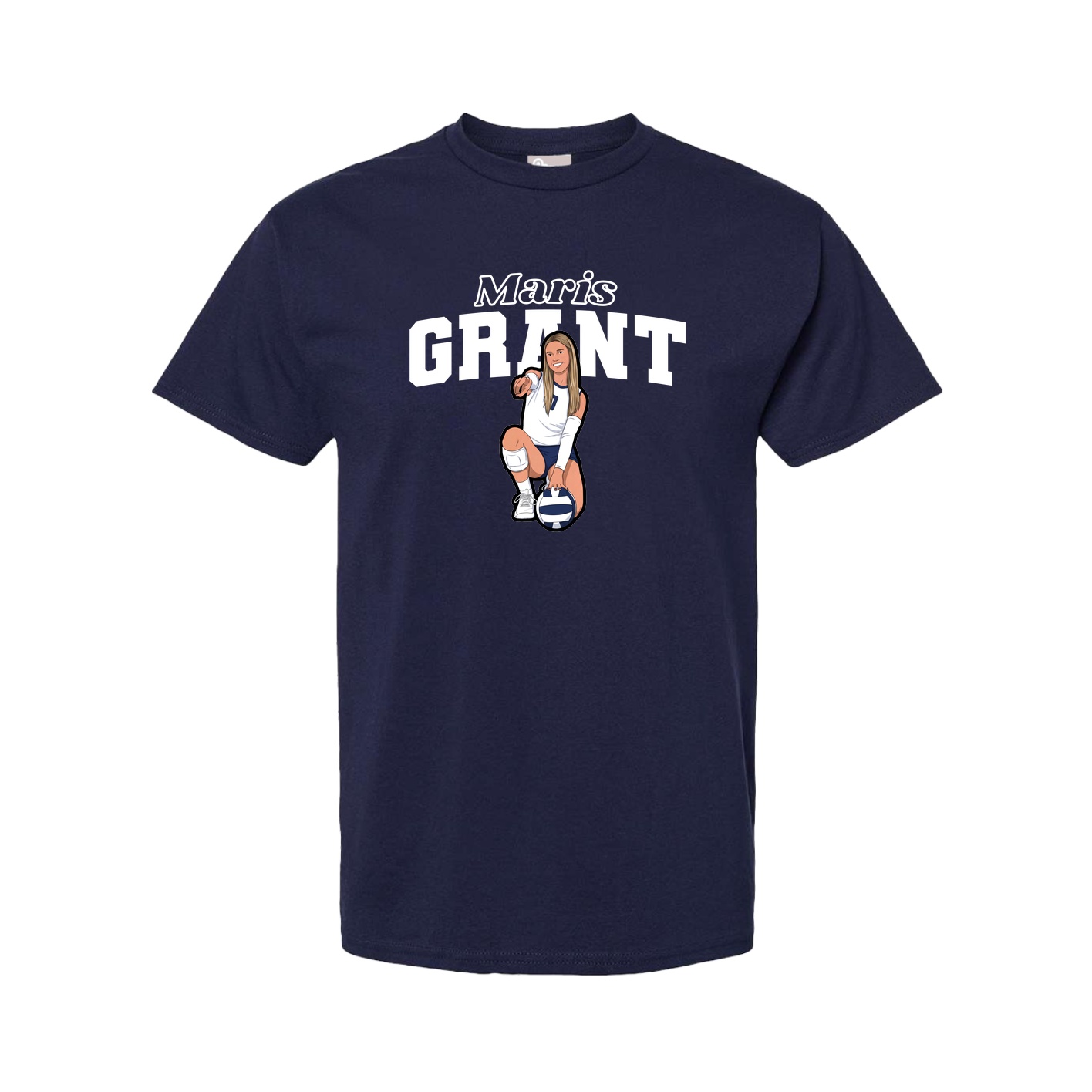 Youth Tee — Name Arch in Navy