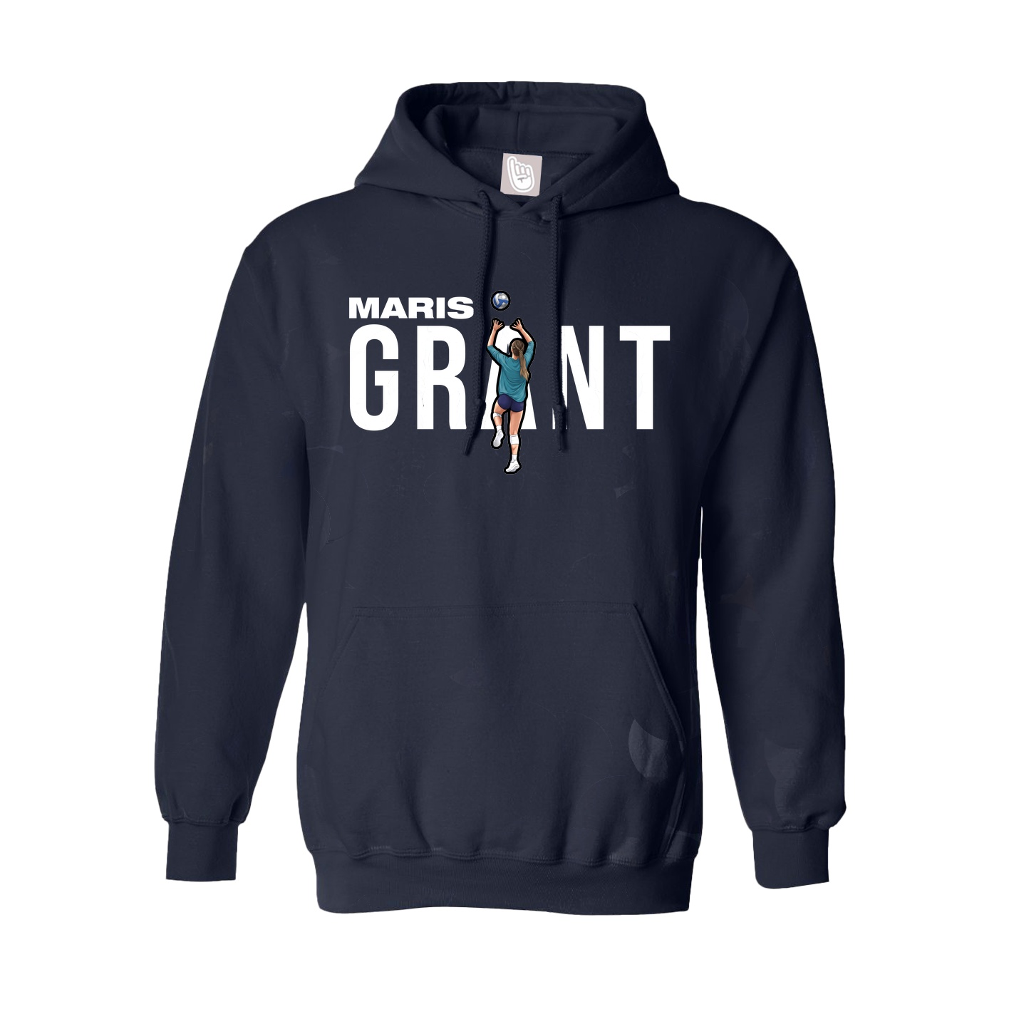 Hoodie — Player Name in Navy