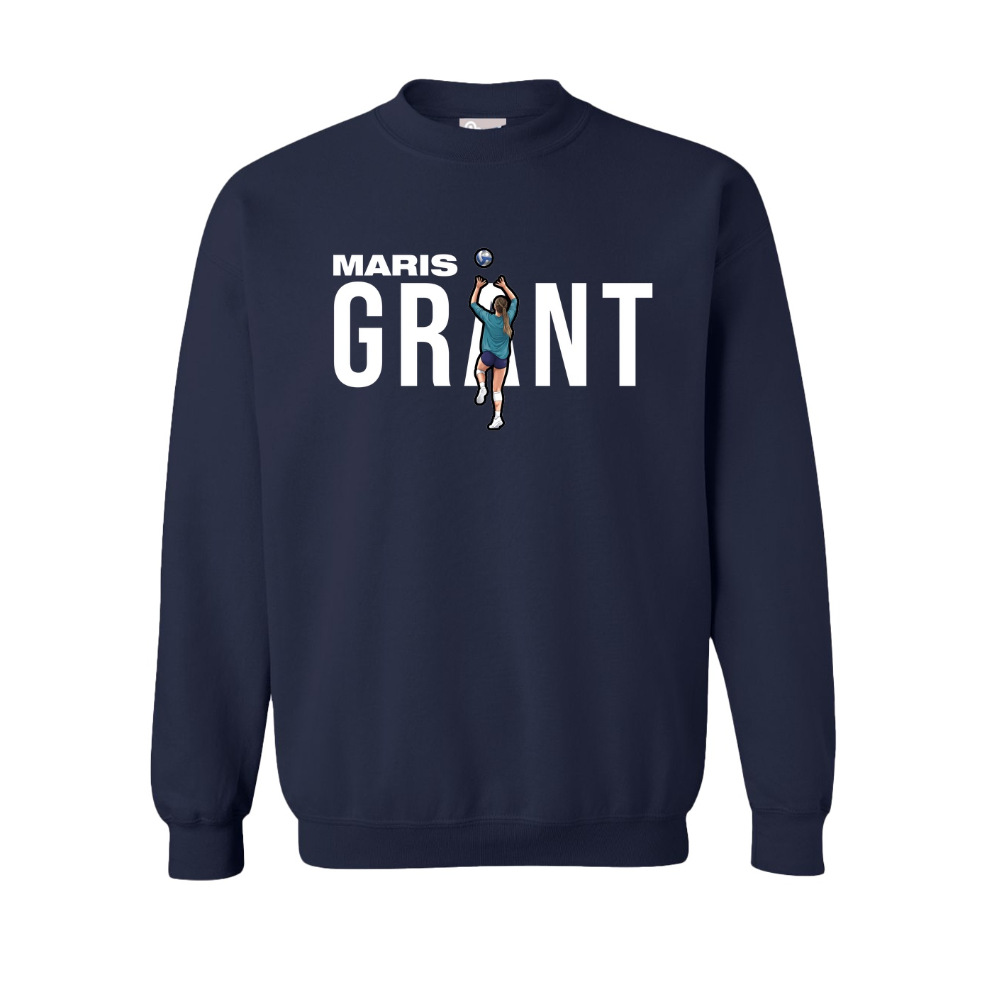 Fleece Crew — Player Name in Navy