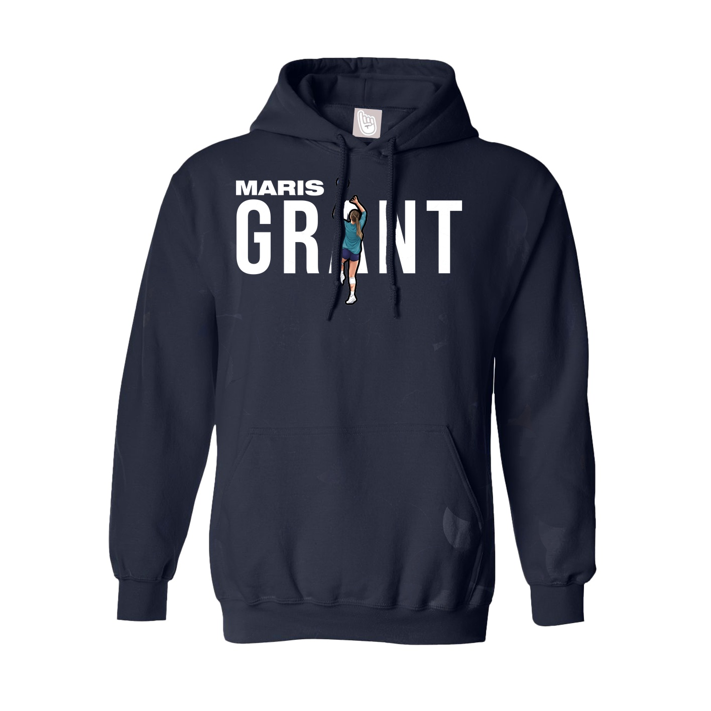 Youth Hoodie — Player Name in Navy