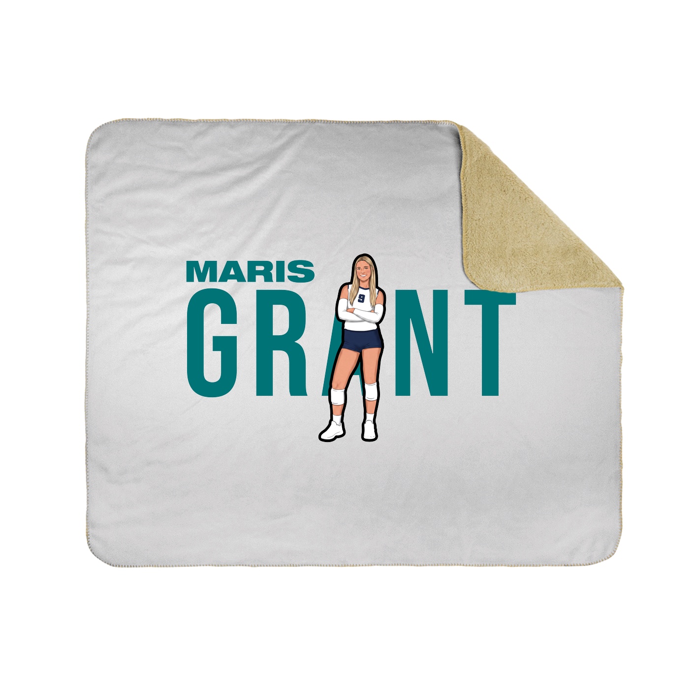 Throw Blanket — Player Name in White