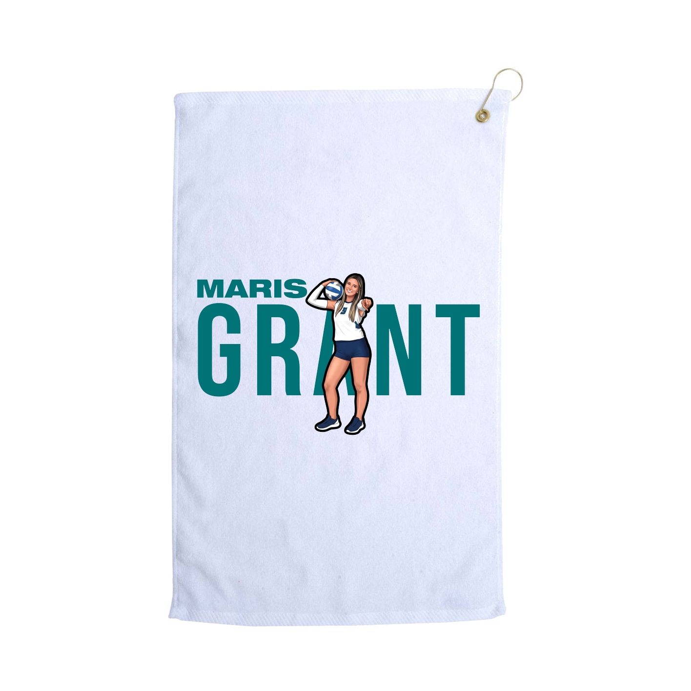 Golf Towel — Player Name in White