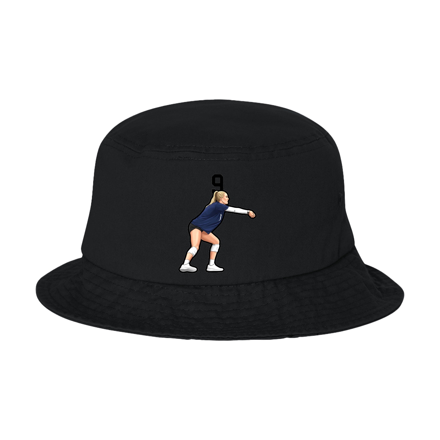 Bucket Cap — Number Top in Black