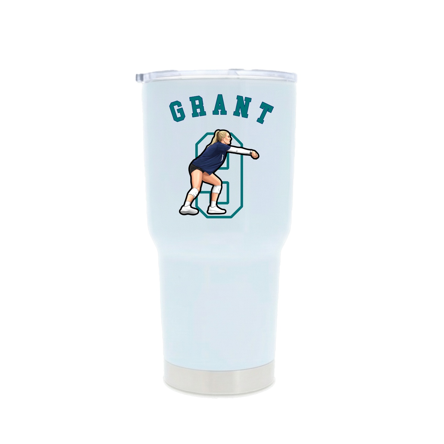 30oz Stainless Steel Tumbler — Shirsey Arch in White