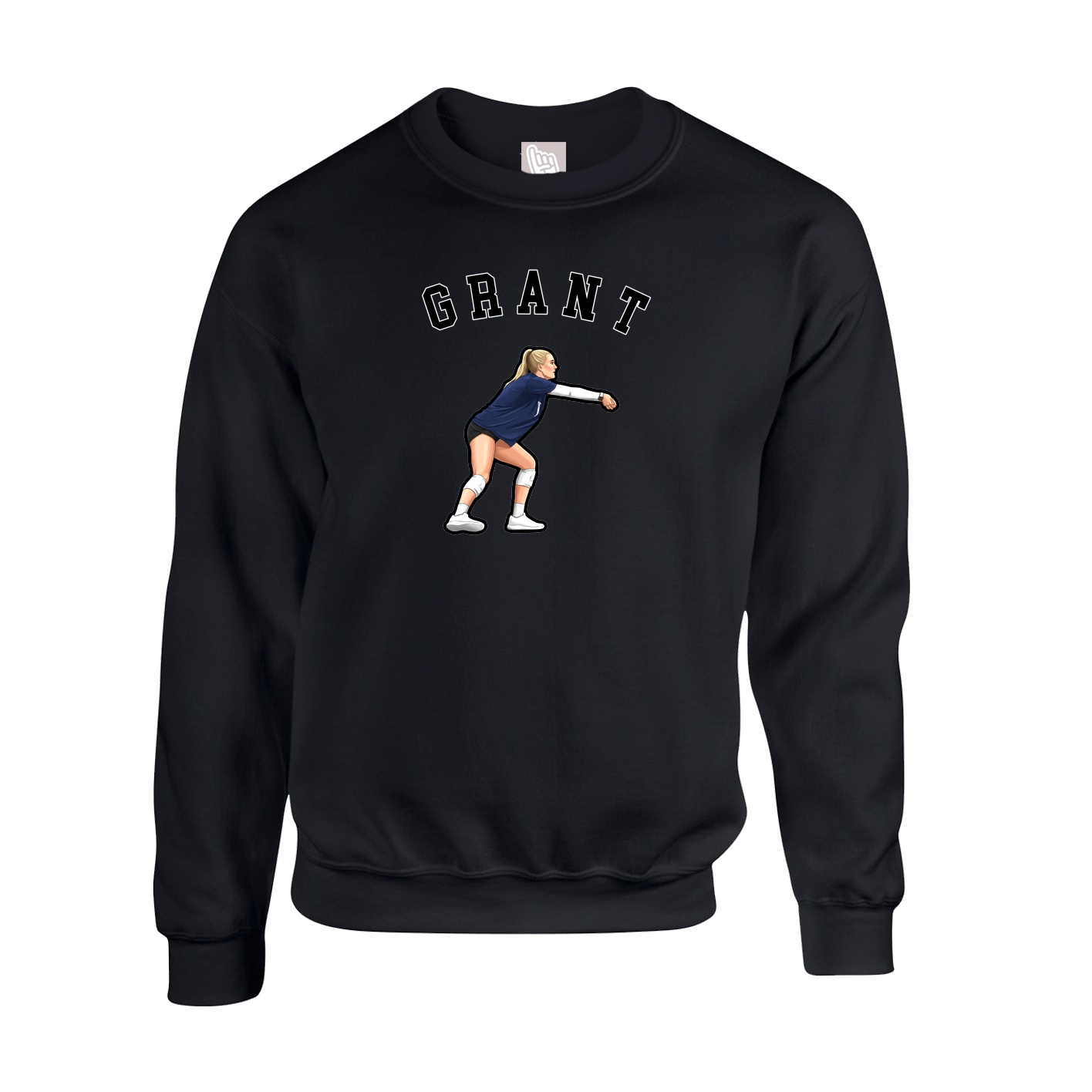 Fleece Crew — Shirsey Arch in Black
