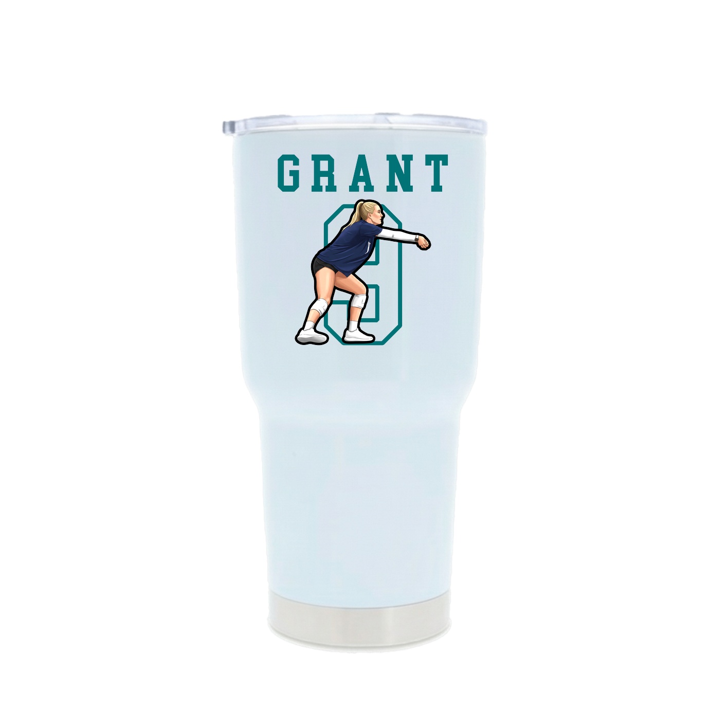30oz Stainless Steel Tumbler — Shirsey in White