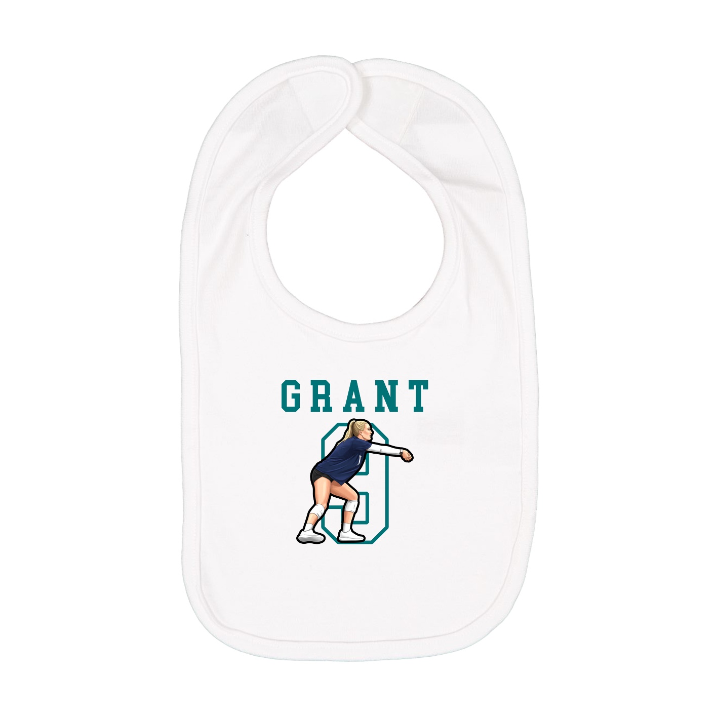 Infant Bib — Shirsey in White