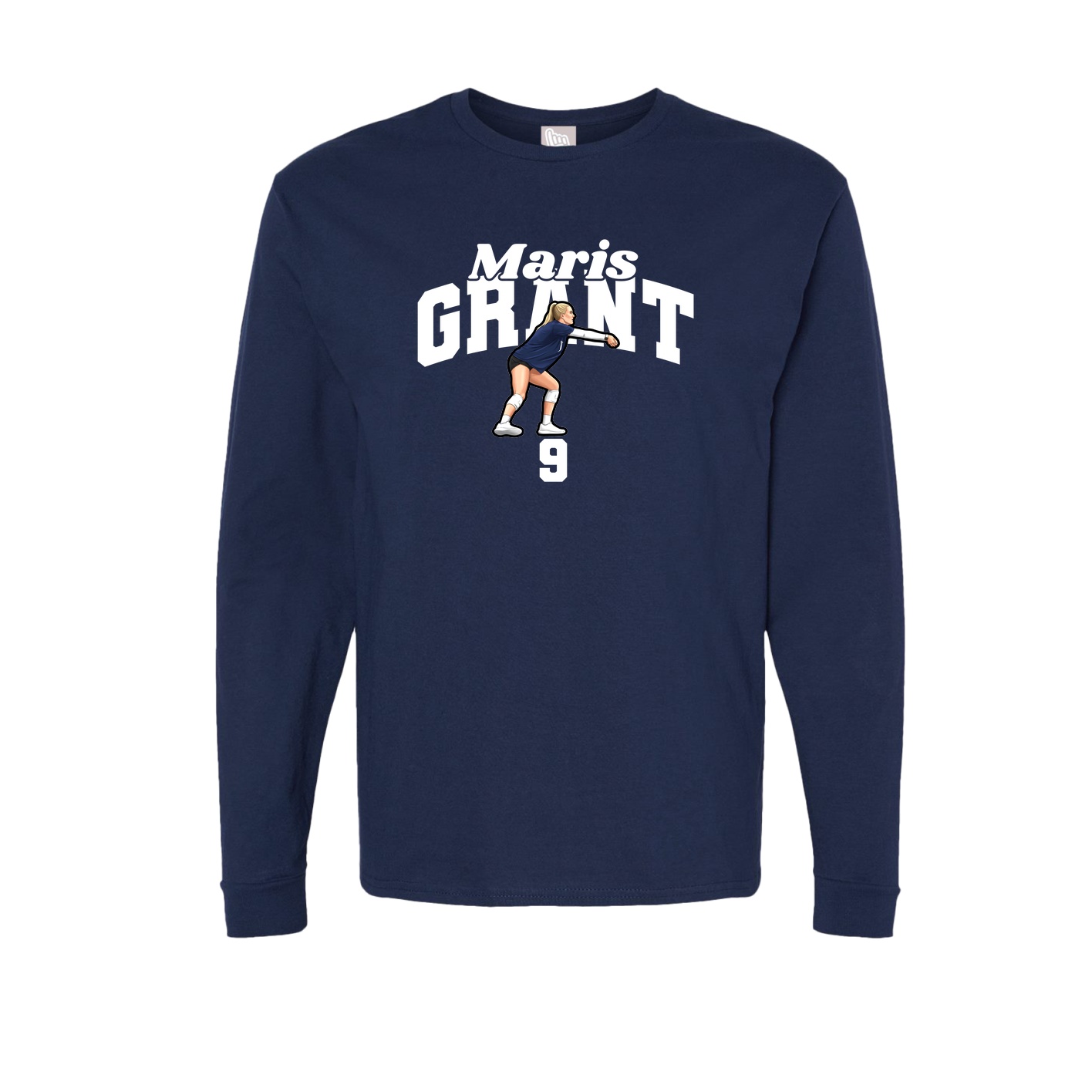 Long Sleeve Tee — Signature Arch in Navy