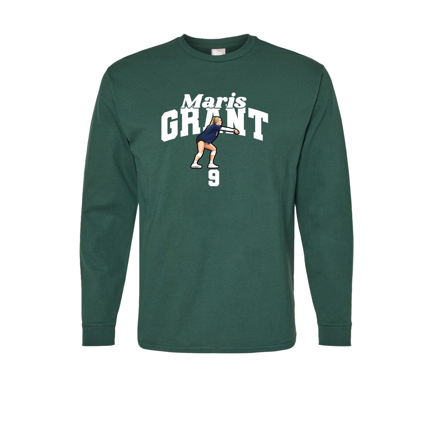 Long Sleeve Tee — Signature Arch in Green