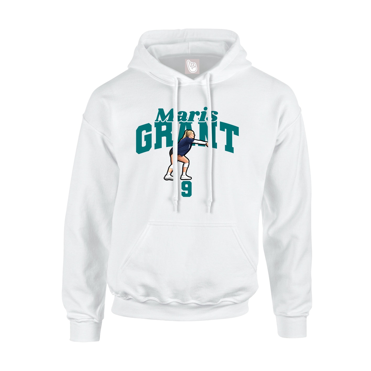 Youth Hoodie — Signature Arch in White