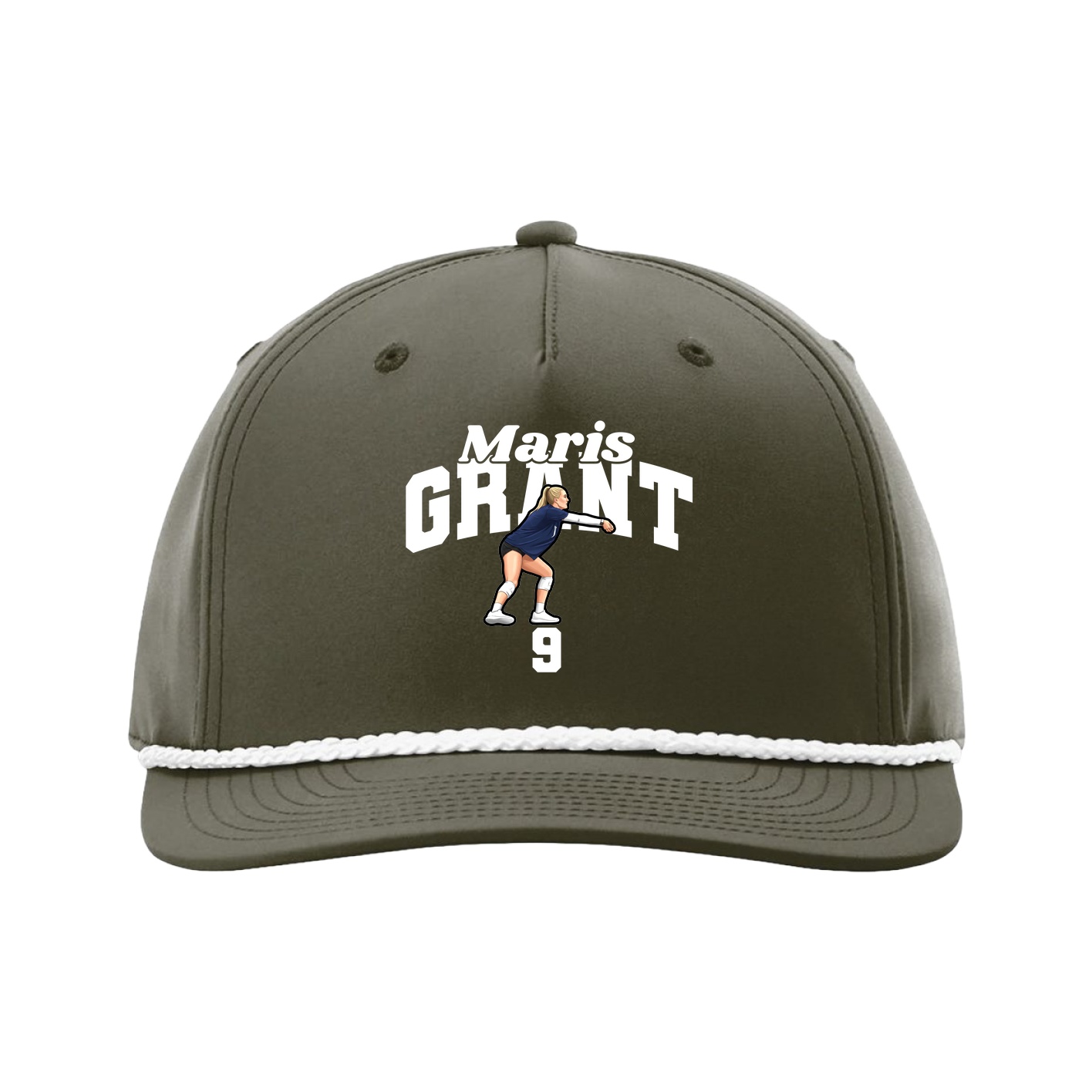Five-Panel Classic Rope Cap — Signature Arch in Green