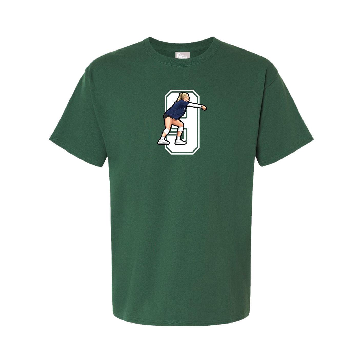 Youth Tee — Number in Green