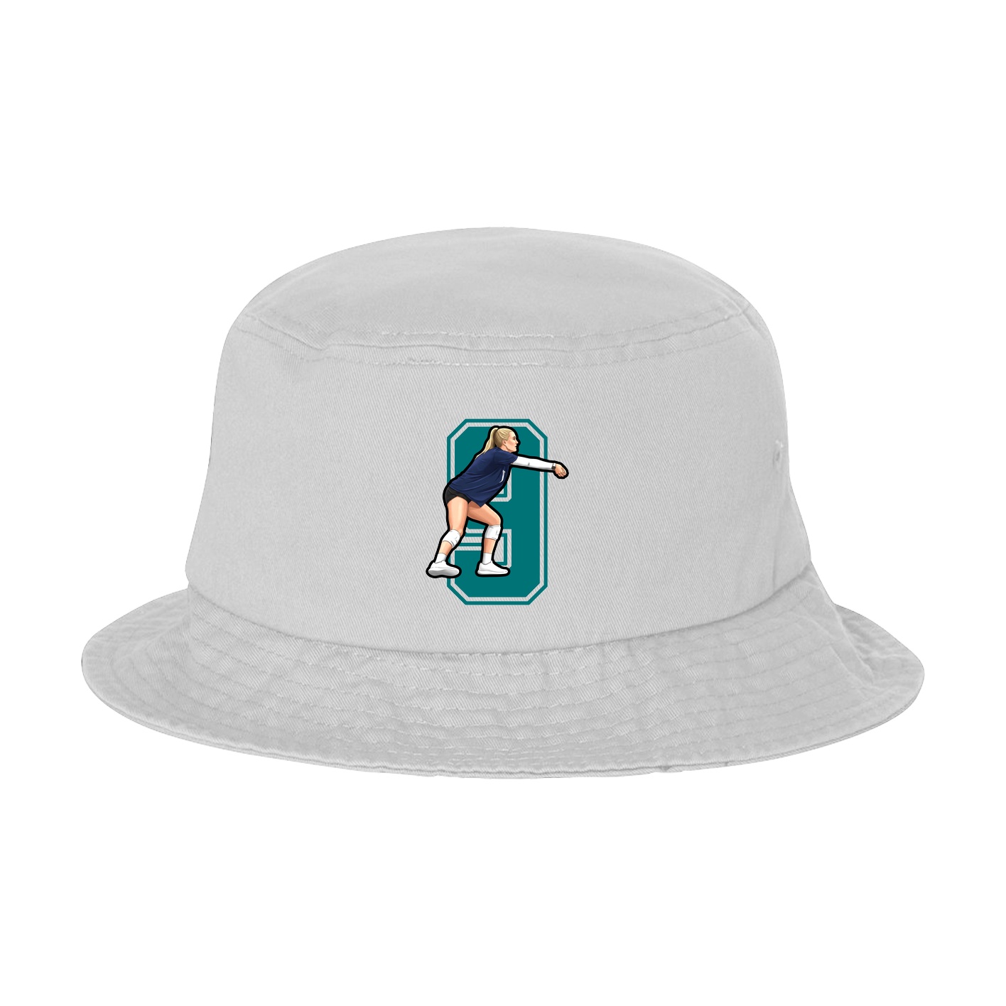 Bucket Cap — Number in White