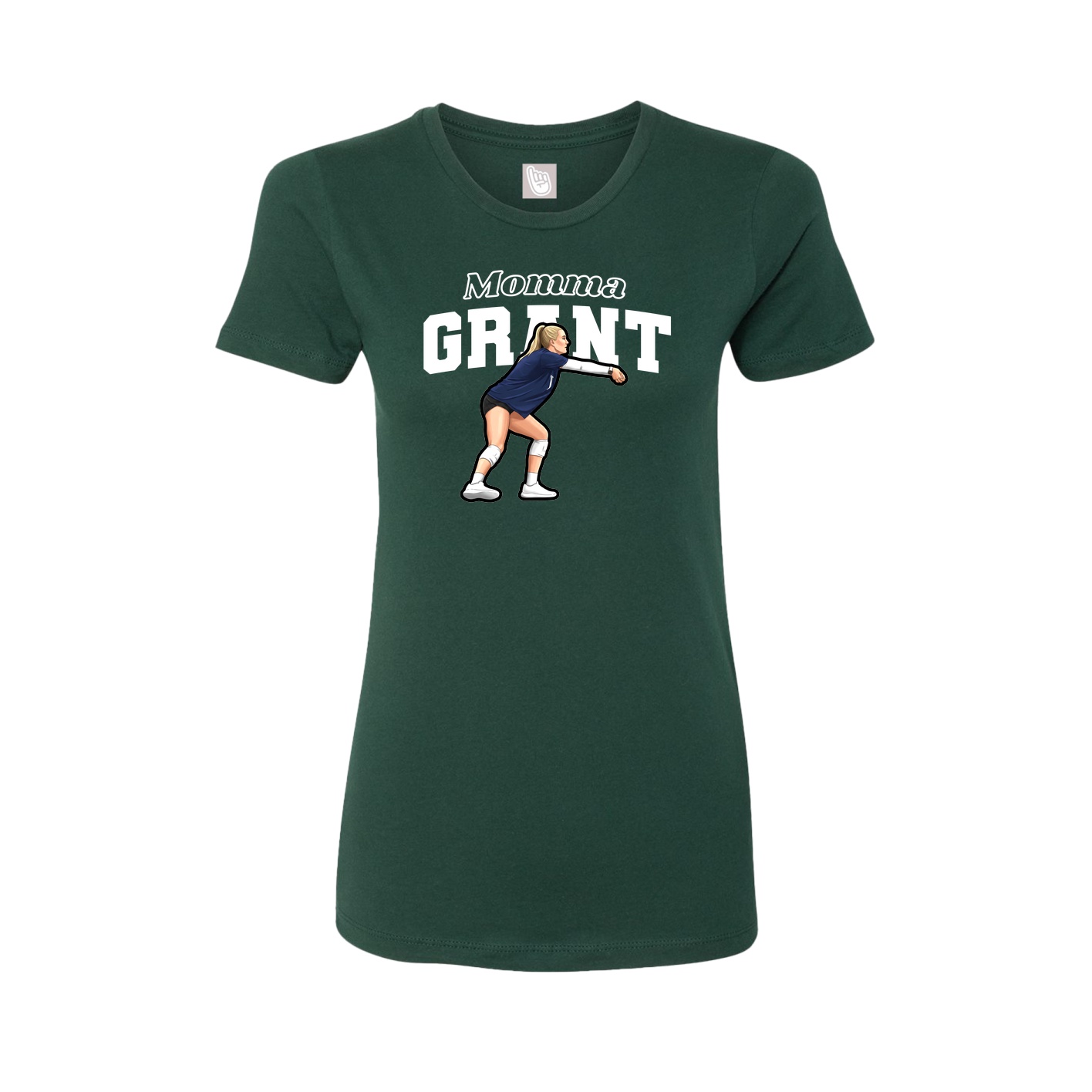 Womens Tee — Mothers Day Block in Green