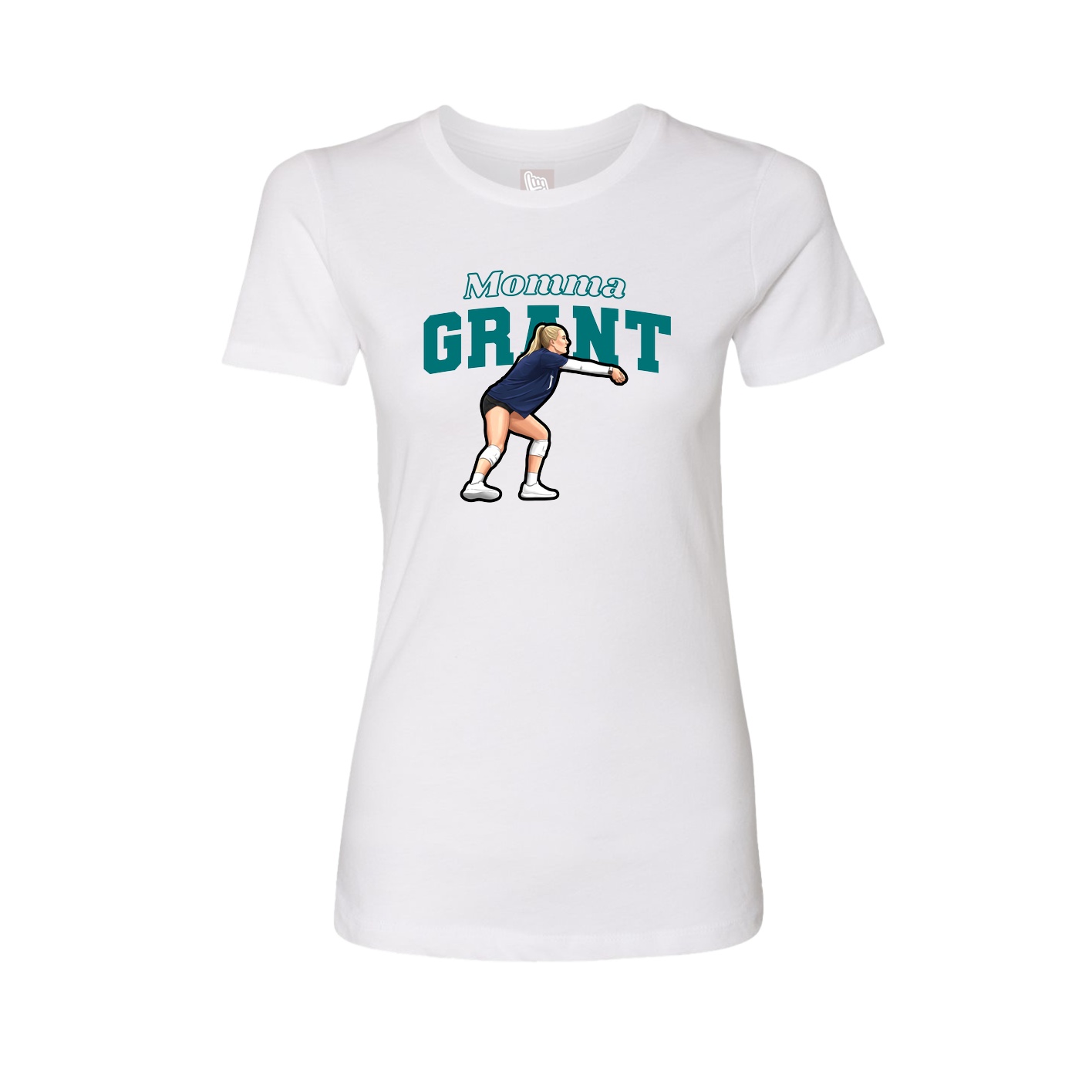 Womens Tee — Mothers Day Block in White
